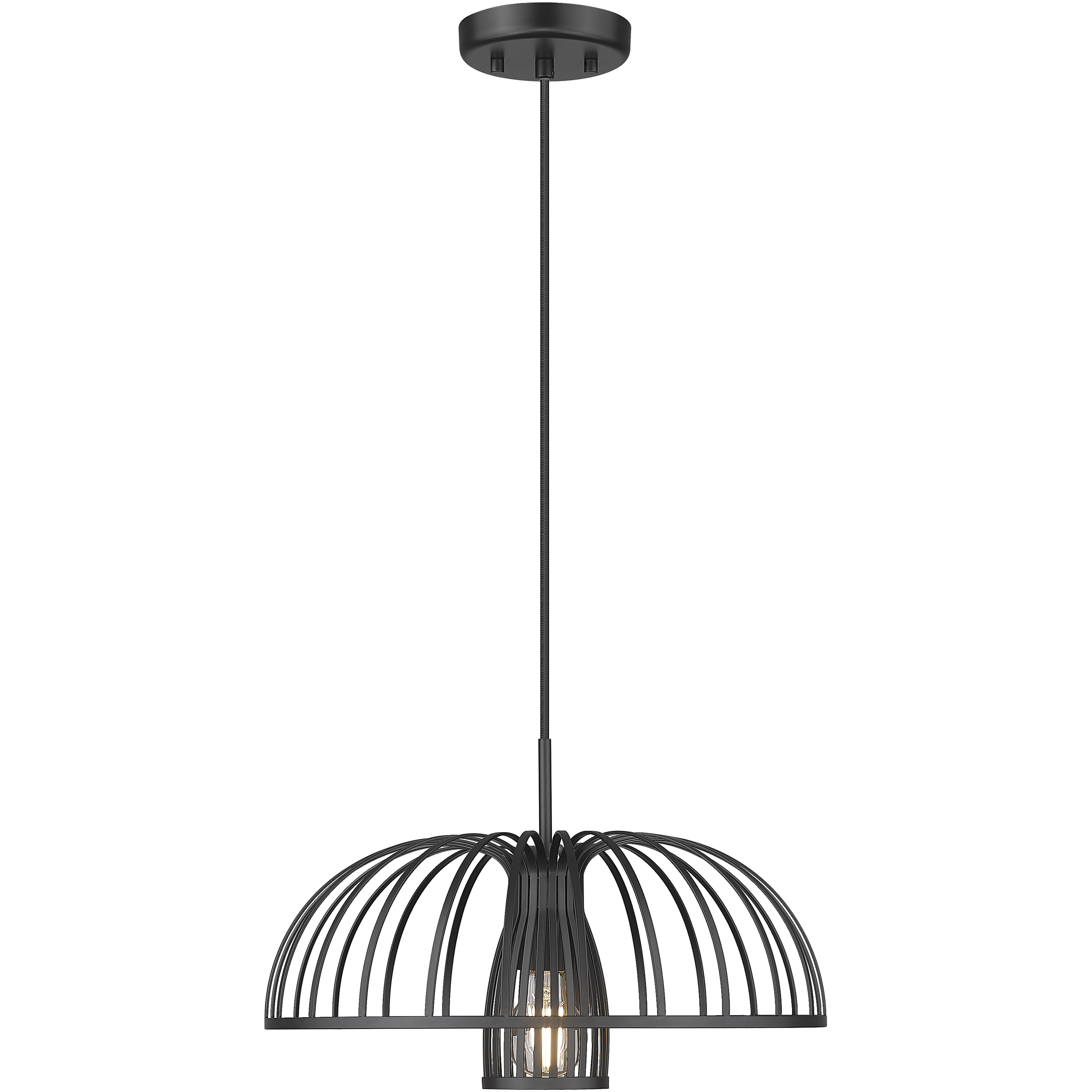 Valencia 1 Light 16 inch Matte Black Pendant Ceiling Light