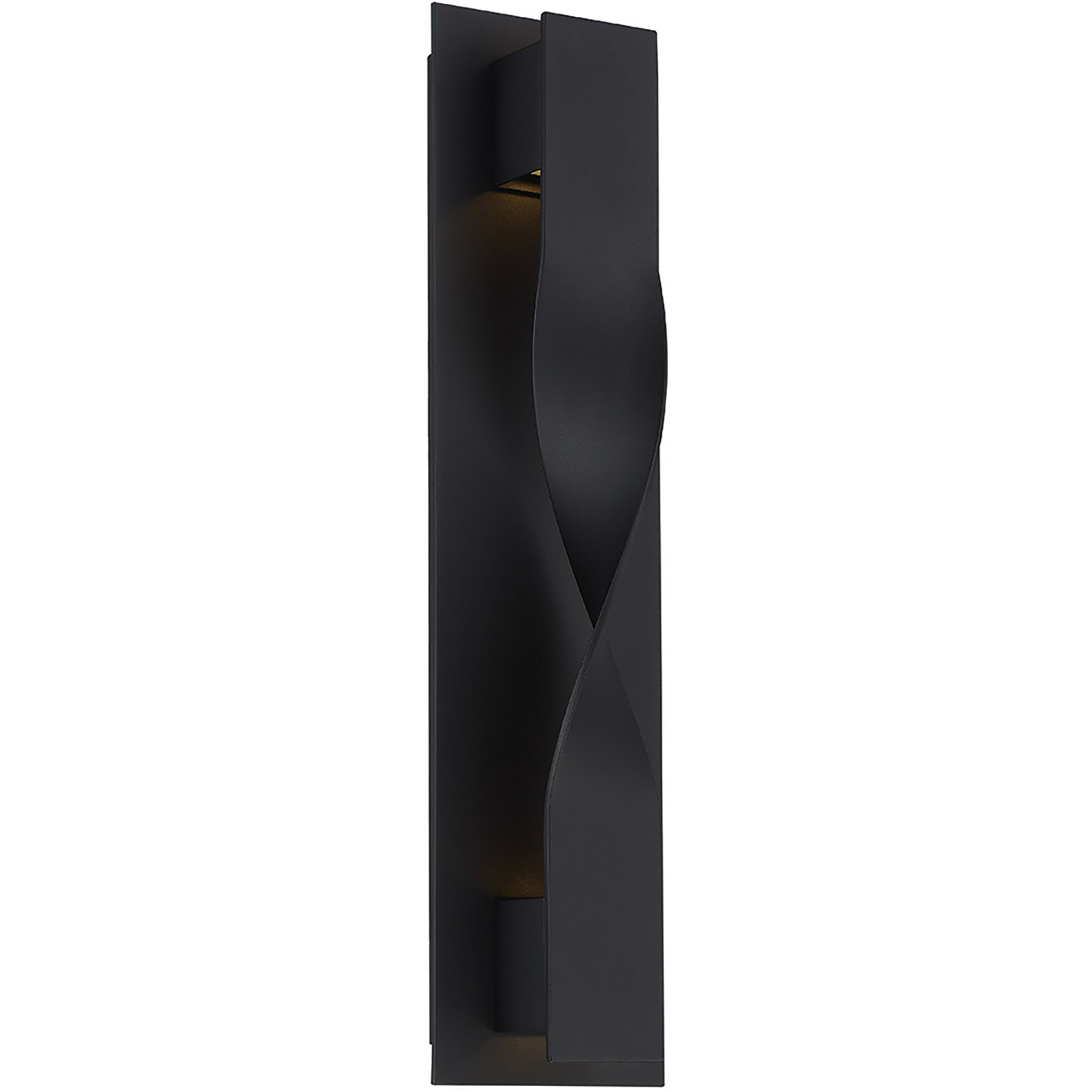 Twist LED 20 inch Black Outdoor Wall Light