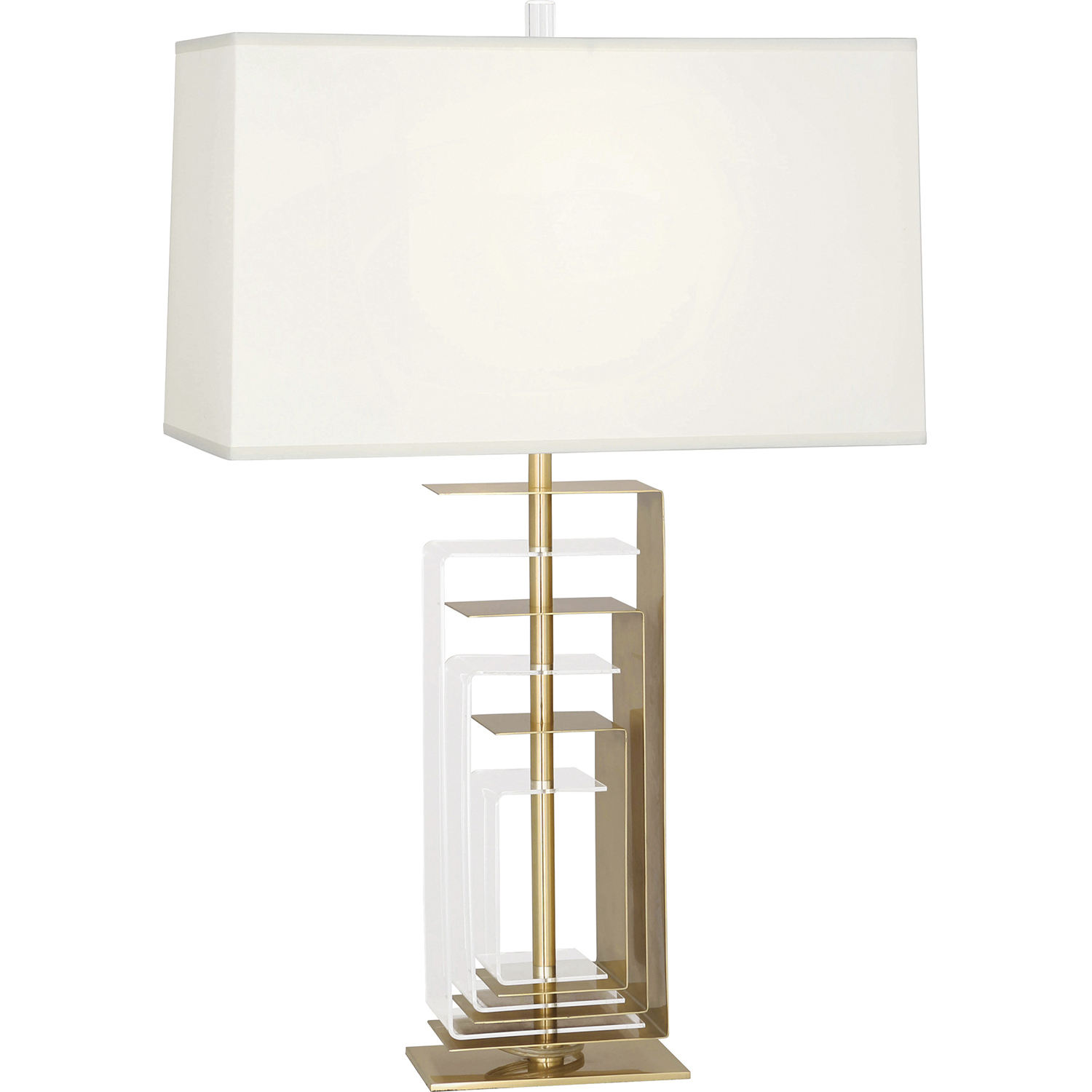 Braxton 28.75 inch 150 watt Modern Brass with Clear Acrylic Table Lamp Portable Light