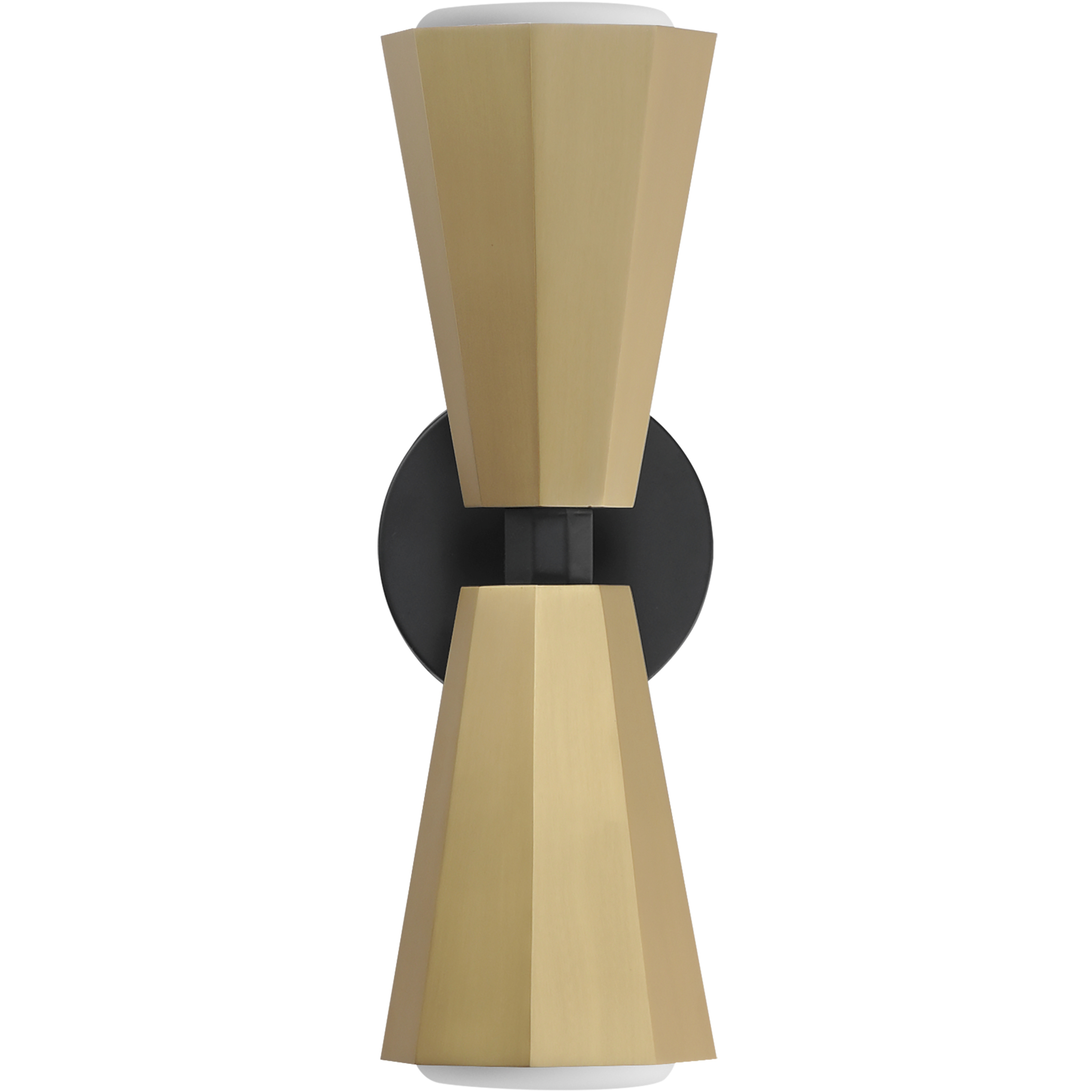 Rizzo 2 Light 5 inch Black and Antique Brass Wall Sconce Wall Light