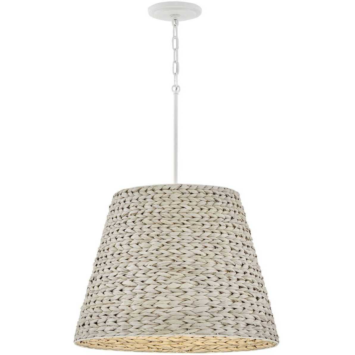 Seabrook 1 Light 24 inch Textured Plaster Chandelier Ceiling Light, Drum