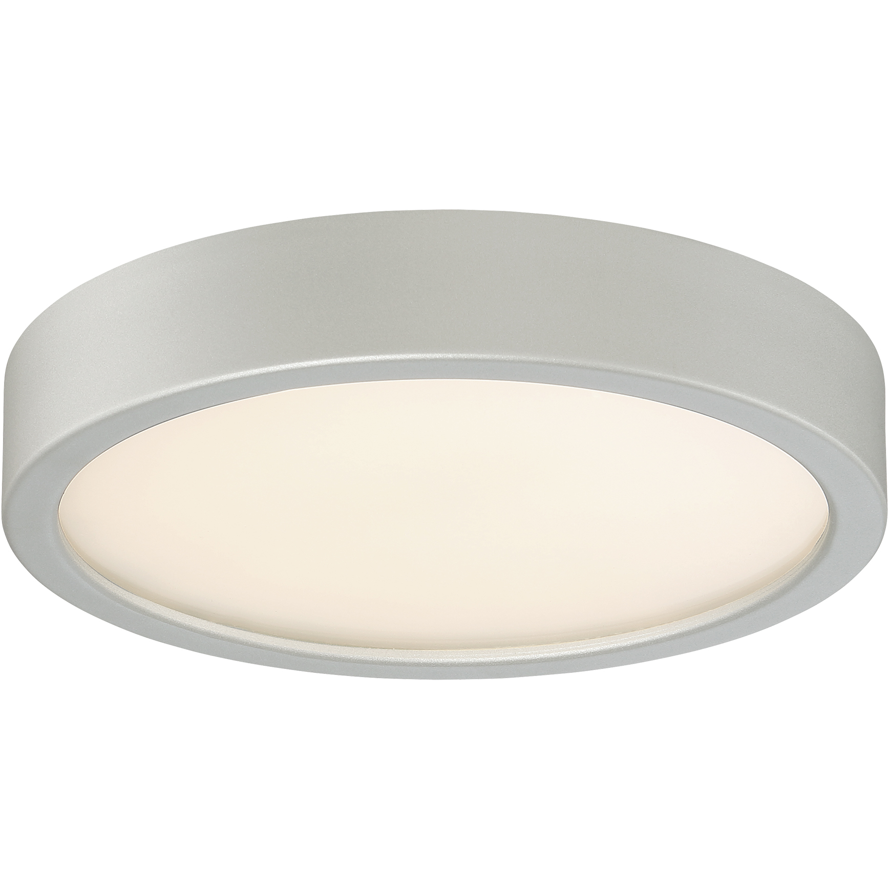 John LED 8 inch Silver Flush Mount Ceiling Light, Outdoor
