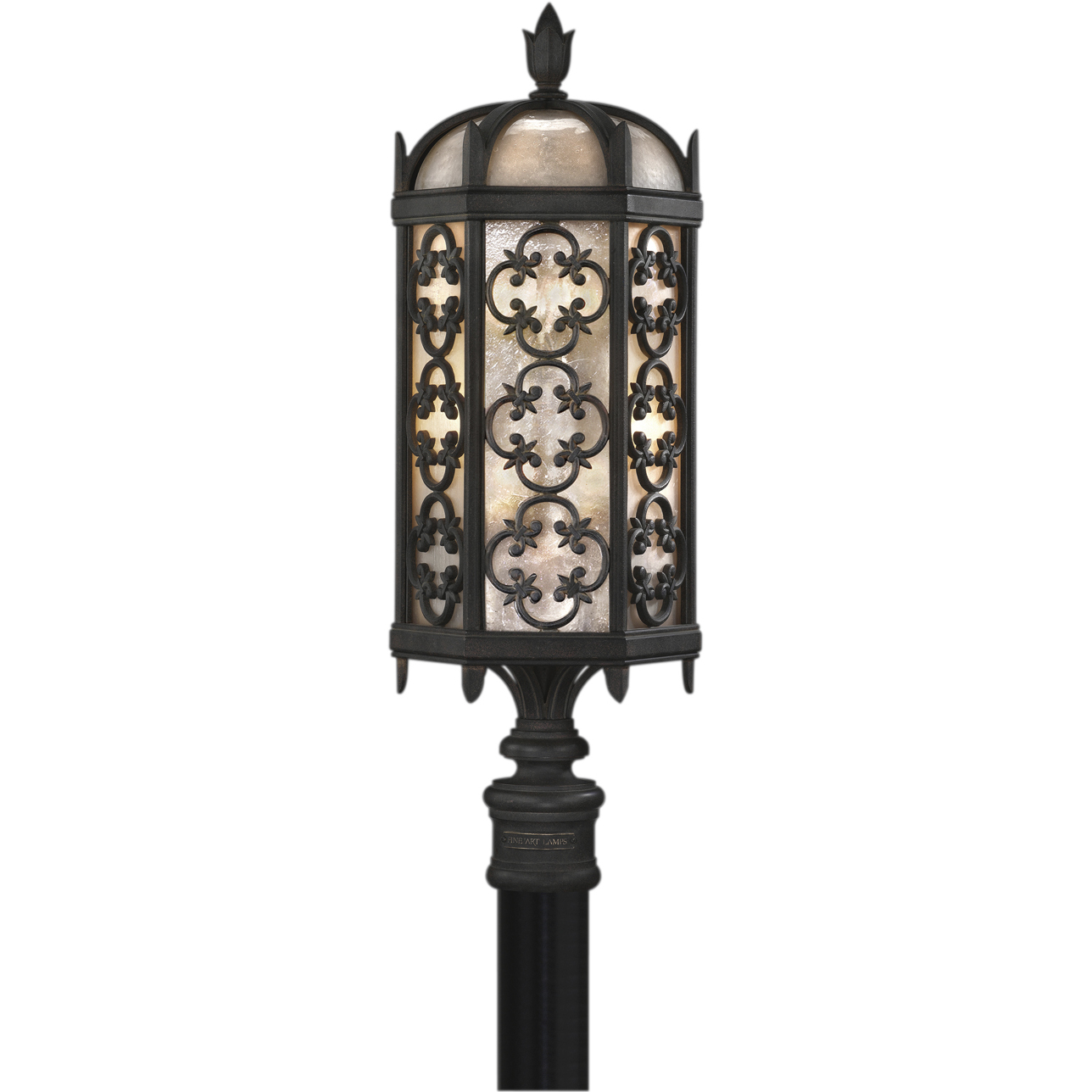 Costa del Sol 3 Light 29 inch Black Outdoor Post Mount