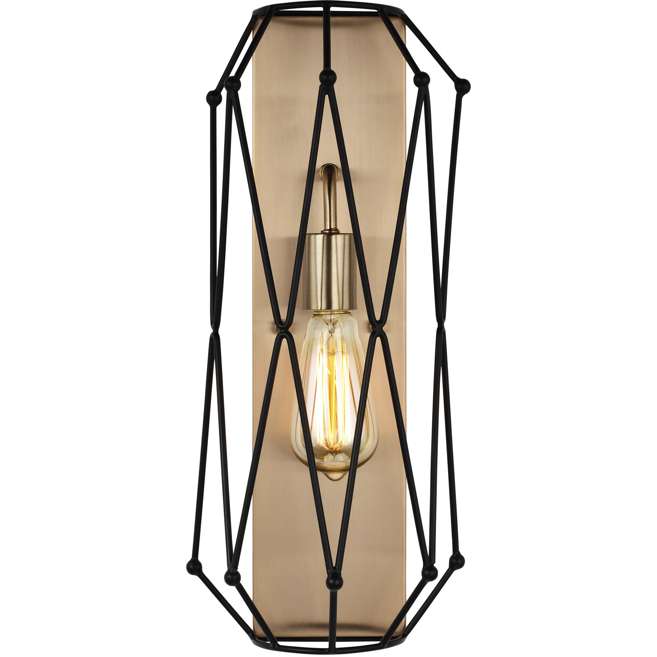 Zarra 1 Light 6 inch Satin Brass Wall Bath Fixture Wall Light