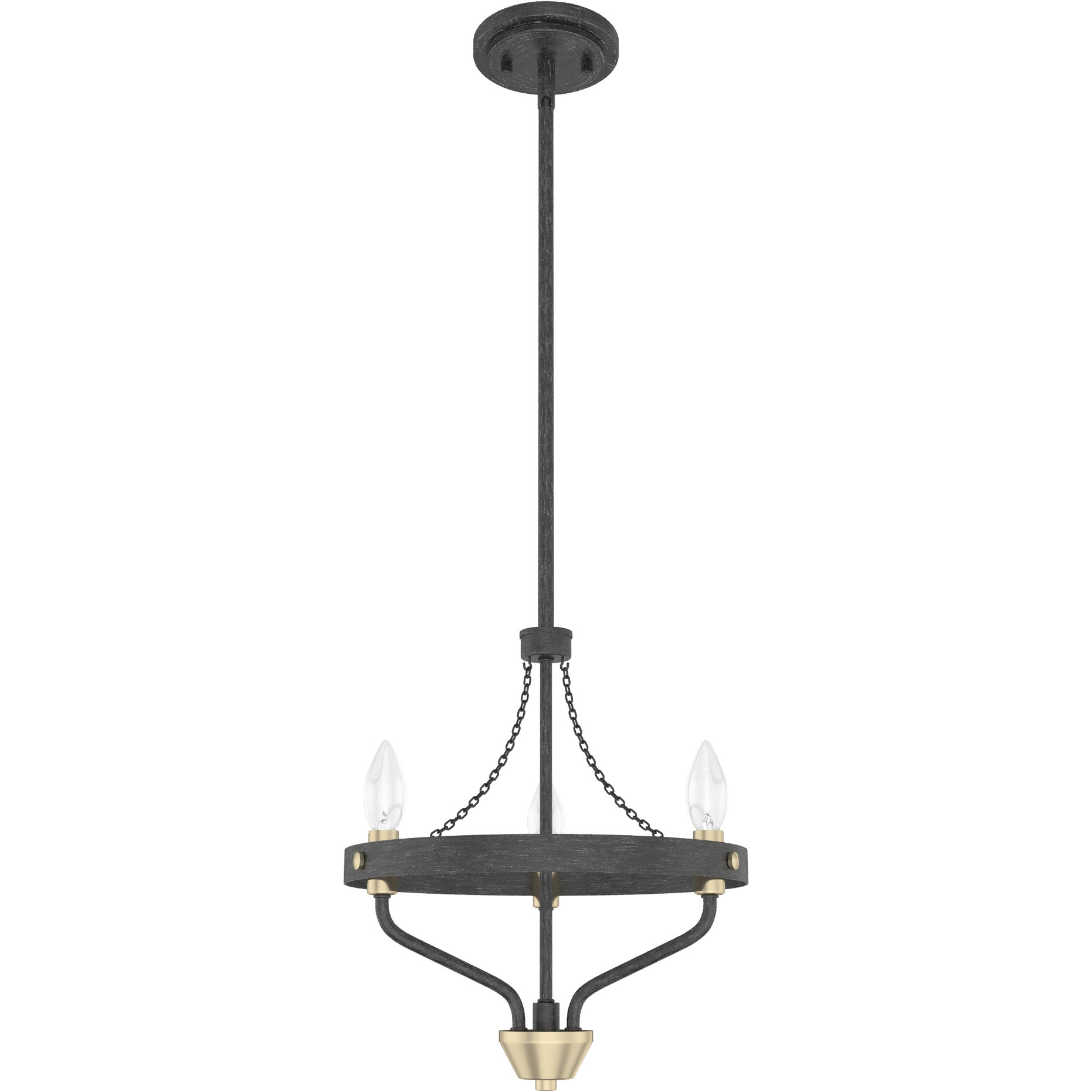 Merlin 12 inch Rustic Iron Chandelier Ceiling Light