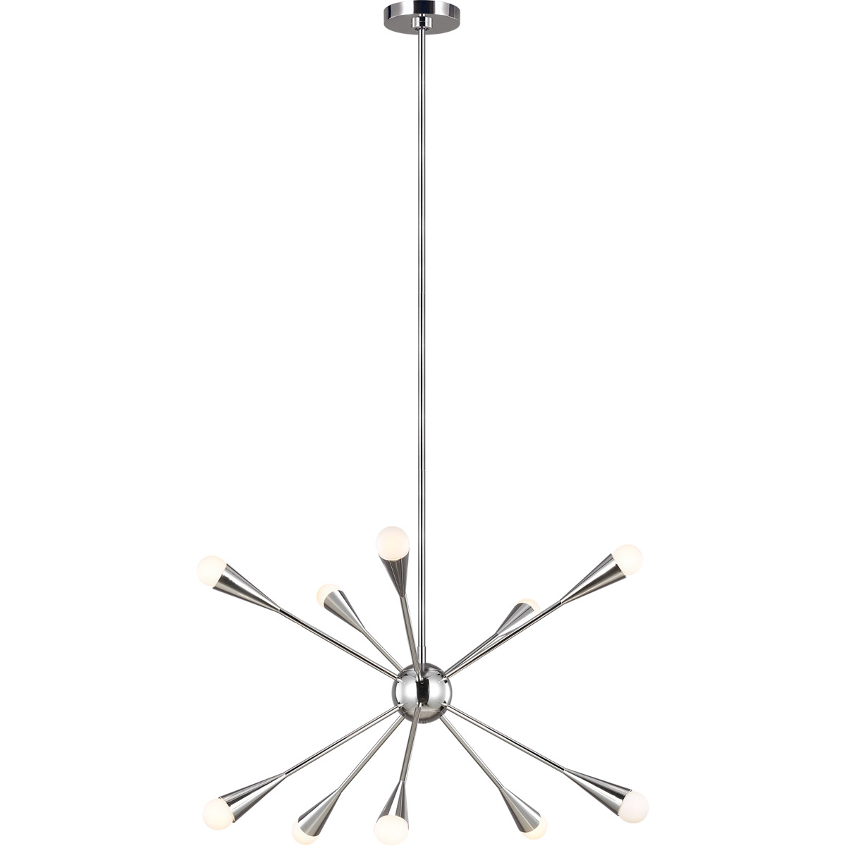 ED Ellen DeGeneres Jax 10 Light 27.25 inch Polished Nickel Chandelier Ceiling Light