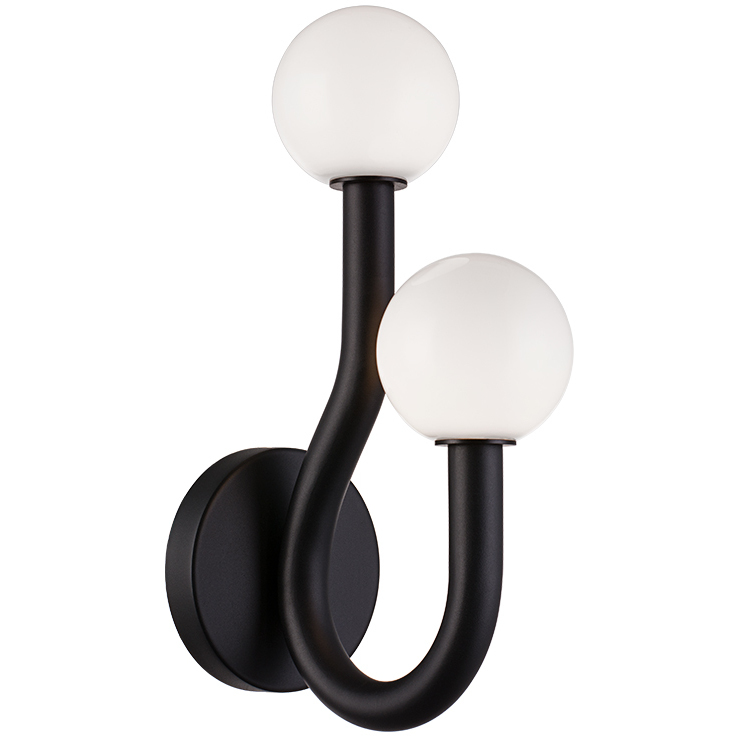 Joelle 2 Light 4.75 inch Matte Black Wall Sconce Wall Light