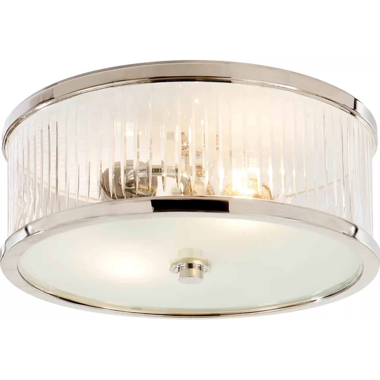 Alexa Hampton Randolph 2 Light 14 inch Polished Nickel Flush Mount Ceiling Light, Large