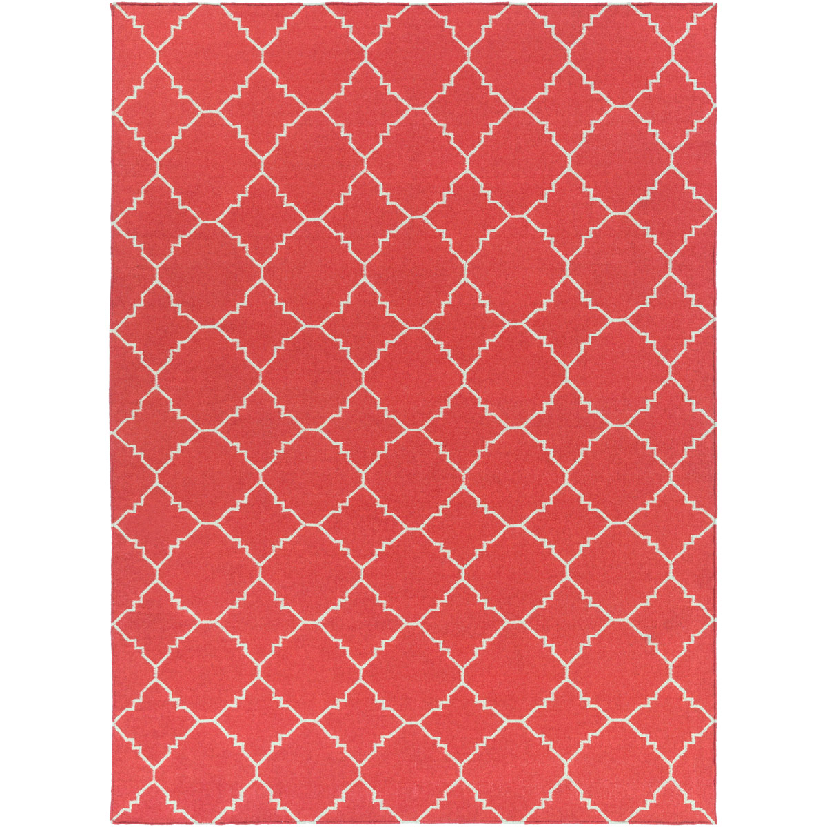 Frontier 132 X 96 inch Bright Red, Ivory Rug