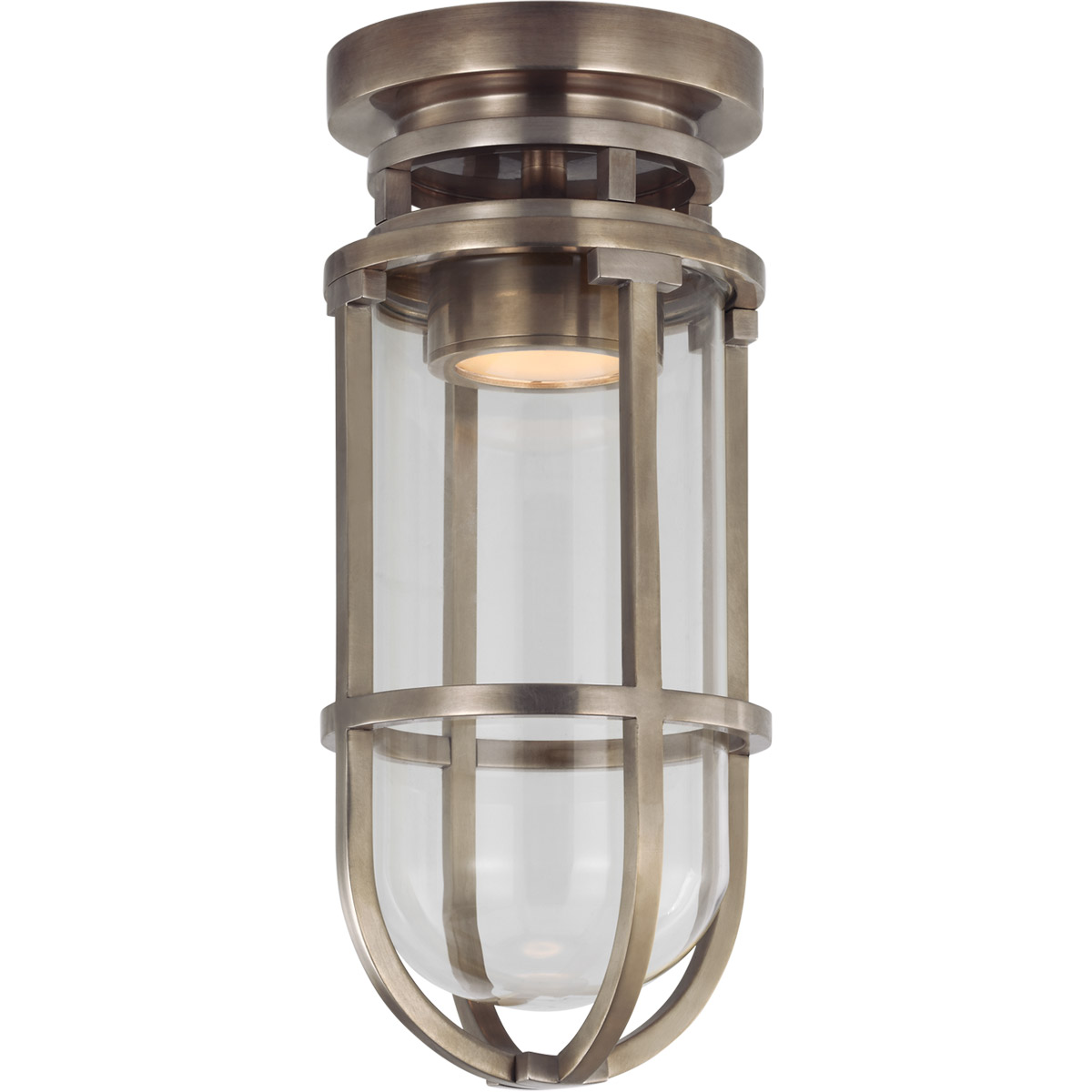 Chapman & Myers Gracie LED 4.75 inch Antique Nickel Flush Mount Ceiling Light