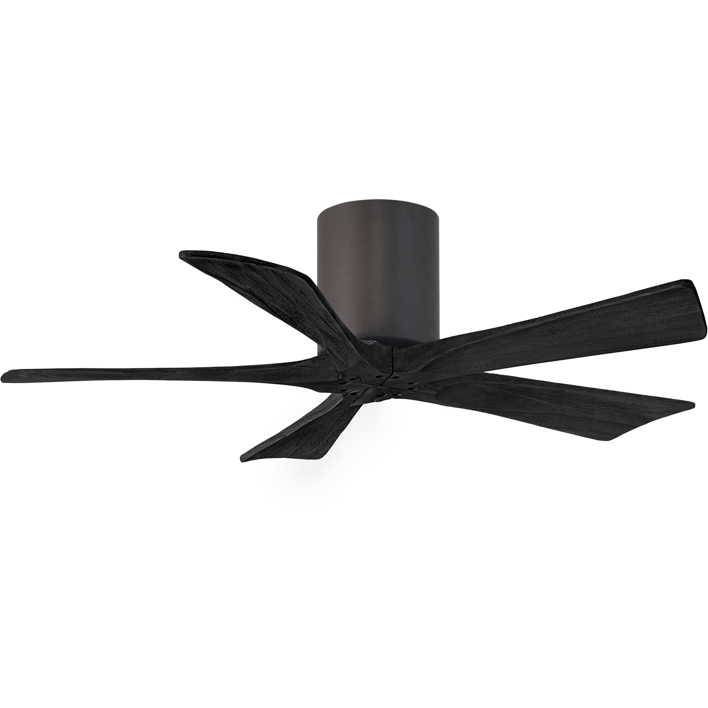 Atlas Irene-5H 42 inch Textured Bronze with Matte Black Blades Flush Mount Paddle Fan