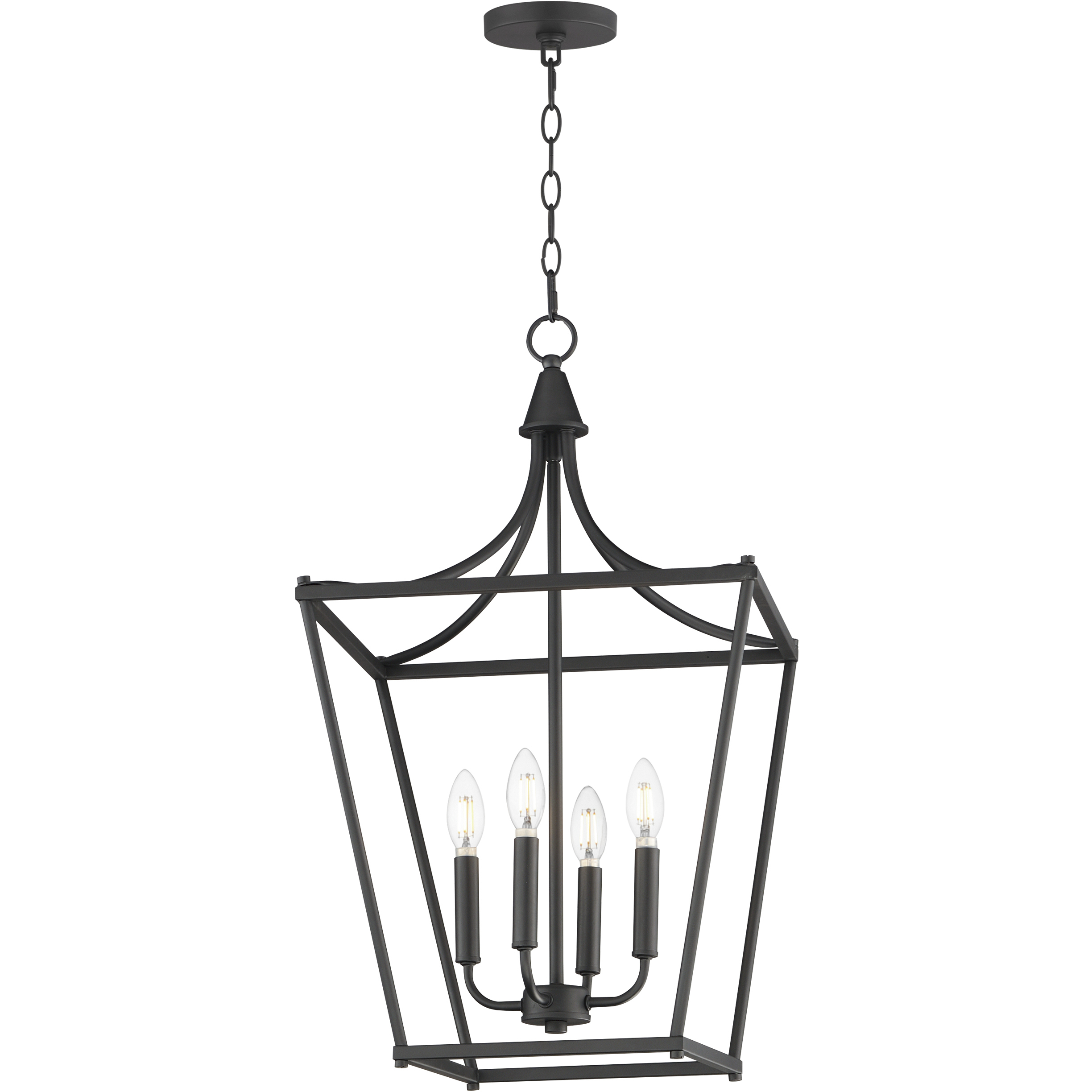 Clifton 4 Light 16 inch Black Single Pendant Ceiling Light