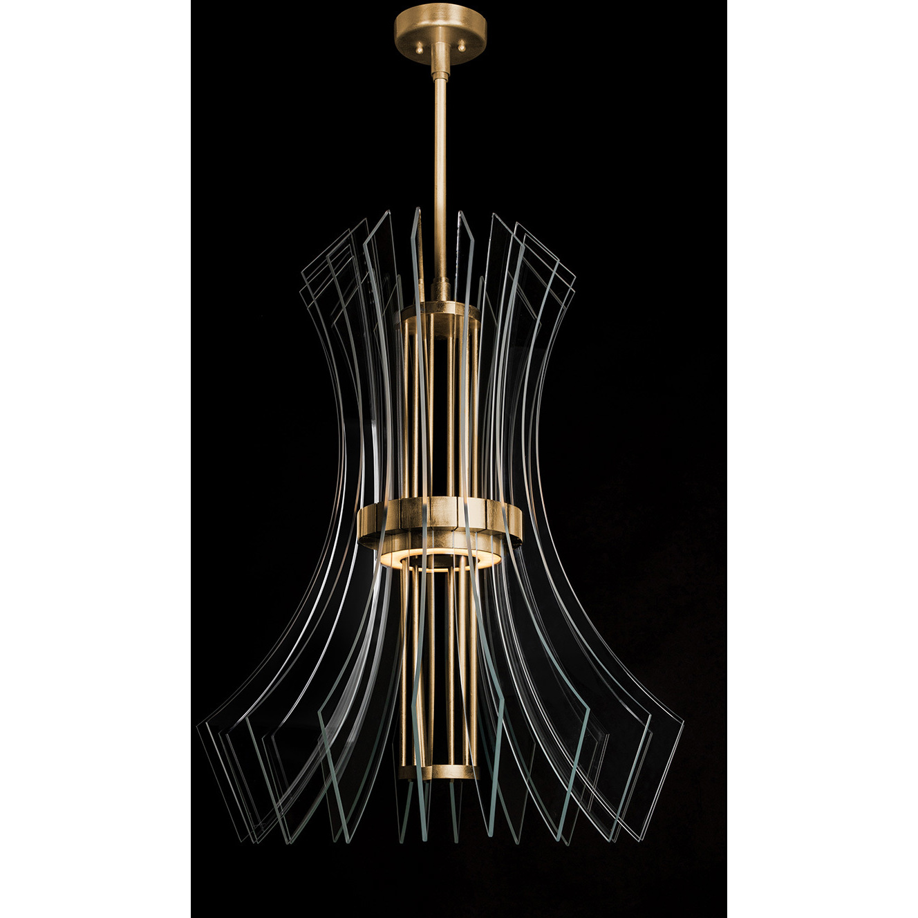 Newton 3 Light 27.5 inch Gold Pendant Ceiling Light