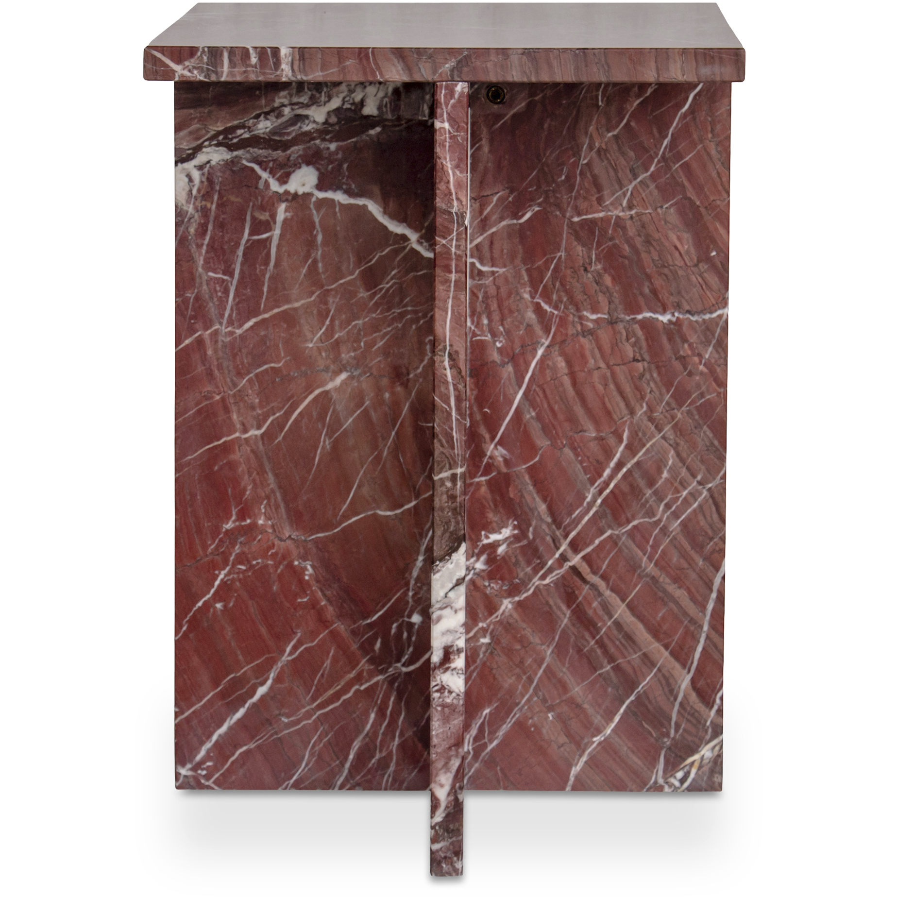 Blair 20 X 14 inch PJ Rosso Levanto Marble Accent Table