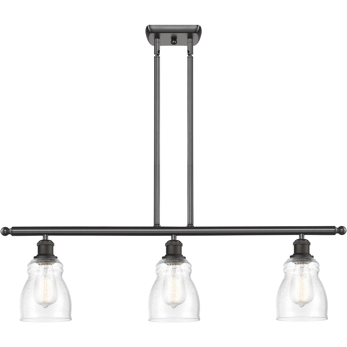 Ballston Ellery LED 36 inch Oil Rubbed Bronze Island Light Ceiling Light in Seedy Glass, Ballston