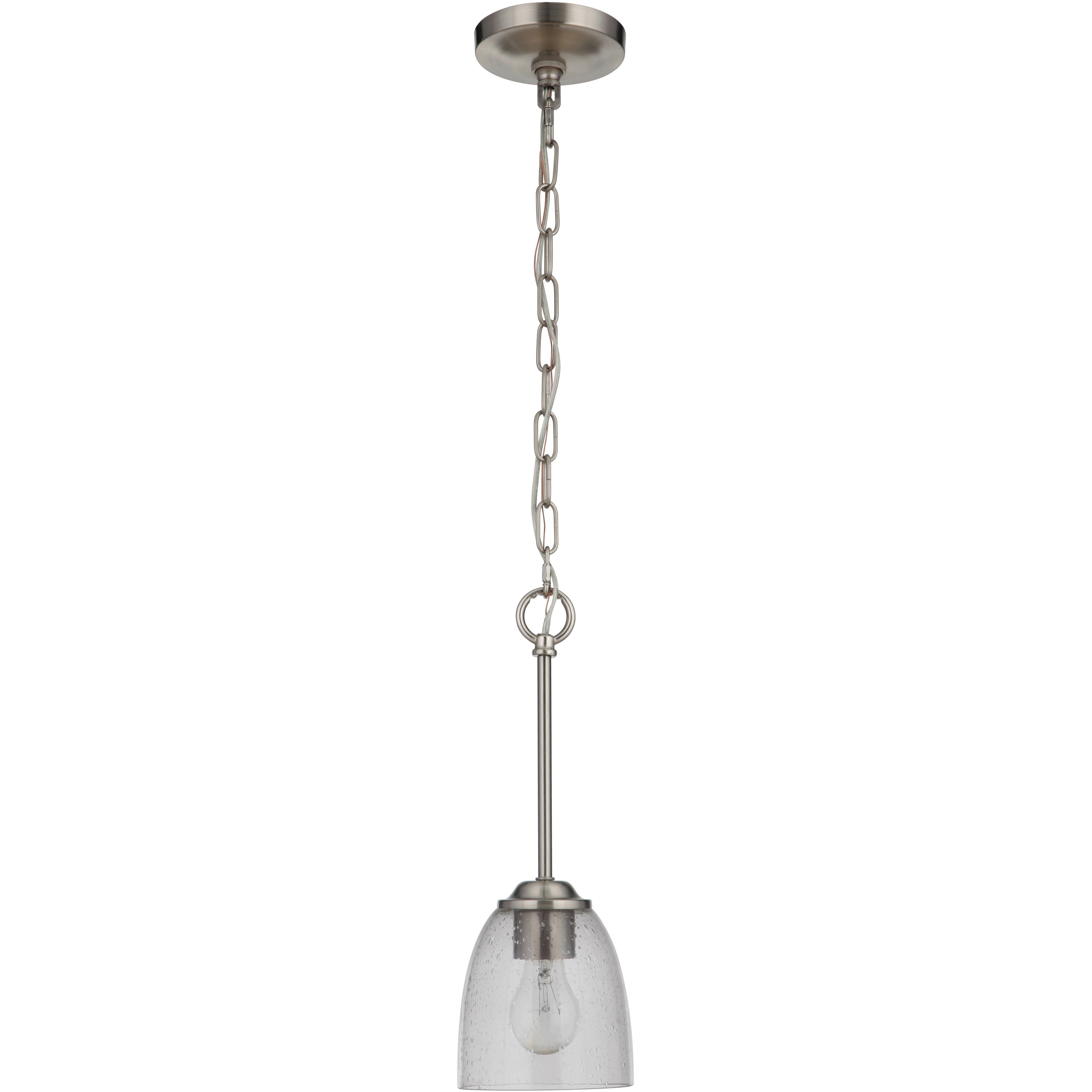 Neighborhood Serene 1 Light 5.5 inch Brushed Polished Nickel Mini Pendant Ceiling Light, Neighborhood Collection