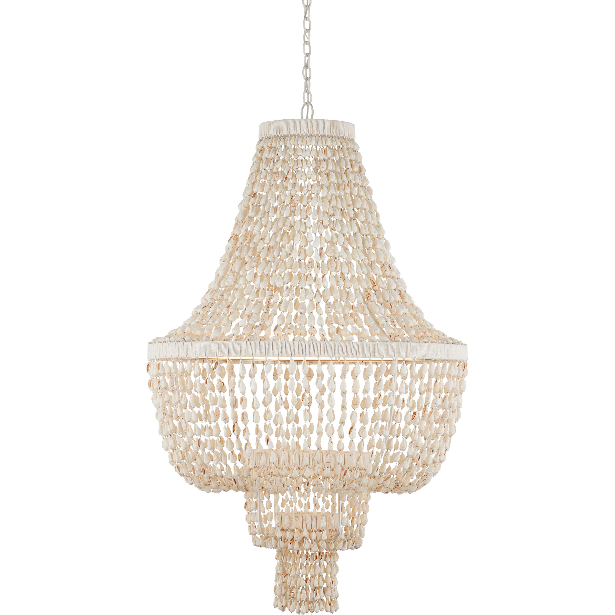 Cybele LED 35.5 inch Pearlized White Chandelier Ceiling Light