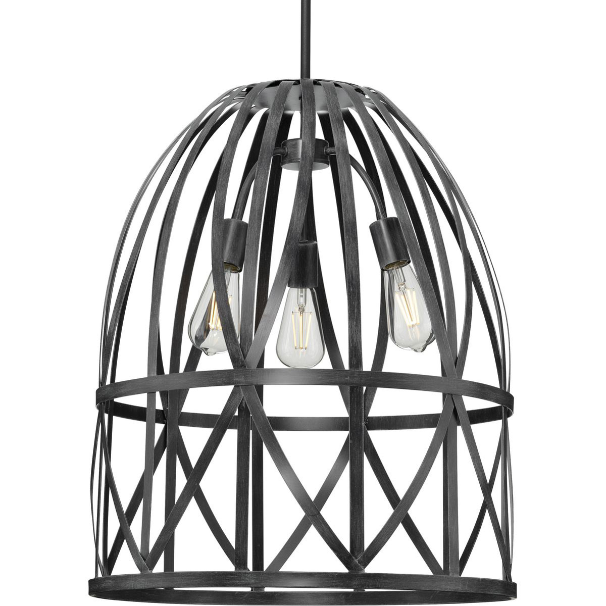 Chastain 3 Light 20.87 inch Cerused Black Oak Pendant Ceiling Light