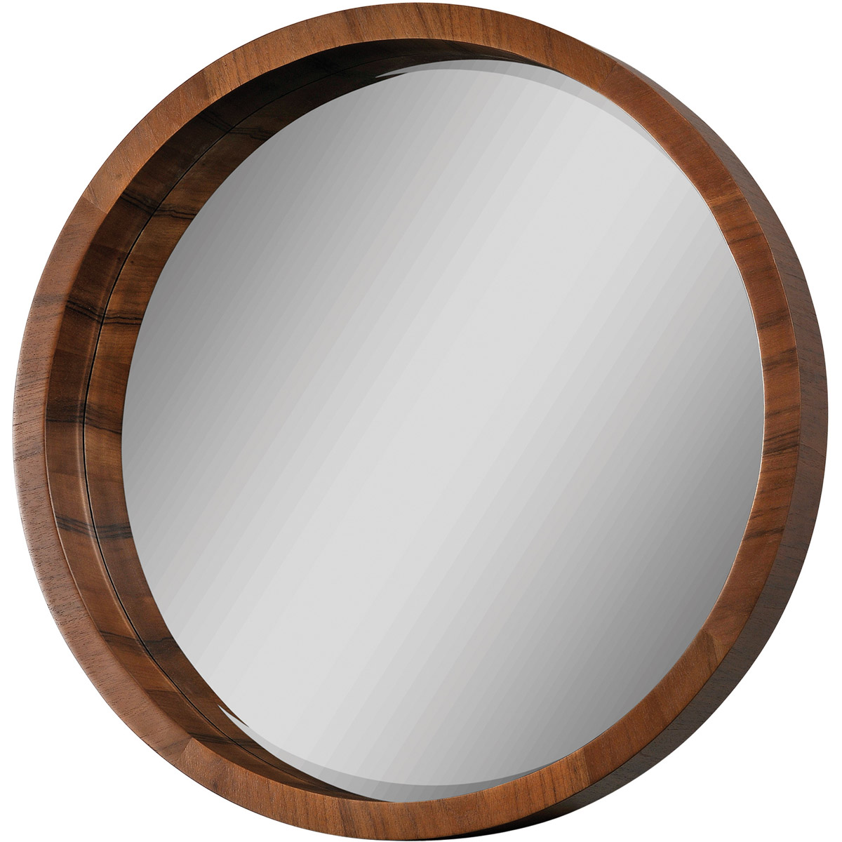 Brybjar 33 X 33 inch Walnut Veneer Wall Mirror