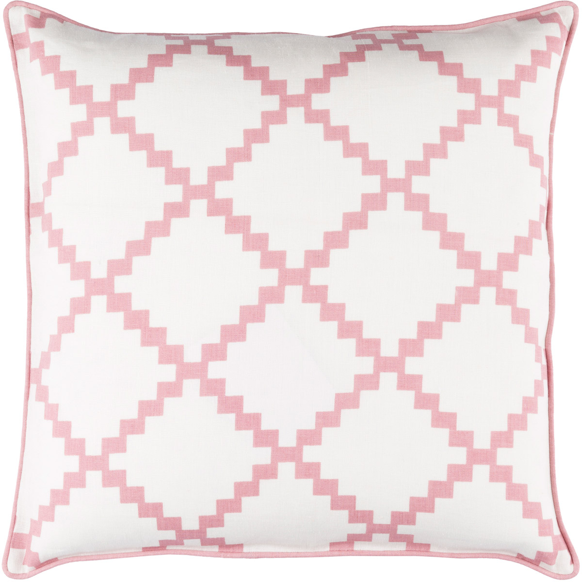 Parsons 18 inch Rose, White Pillow Kit