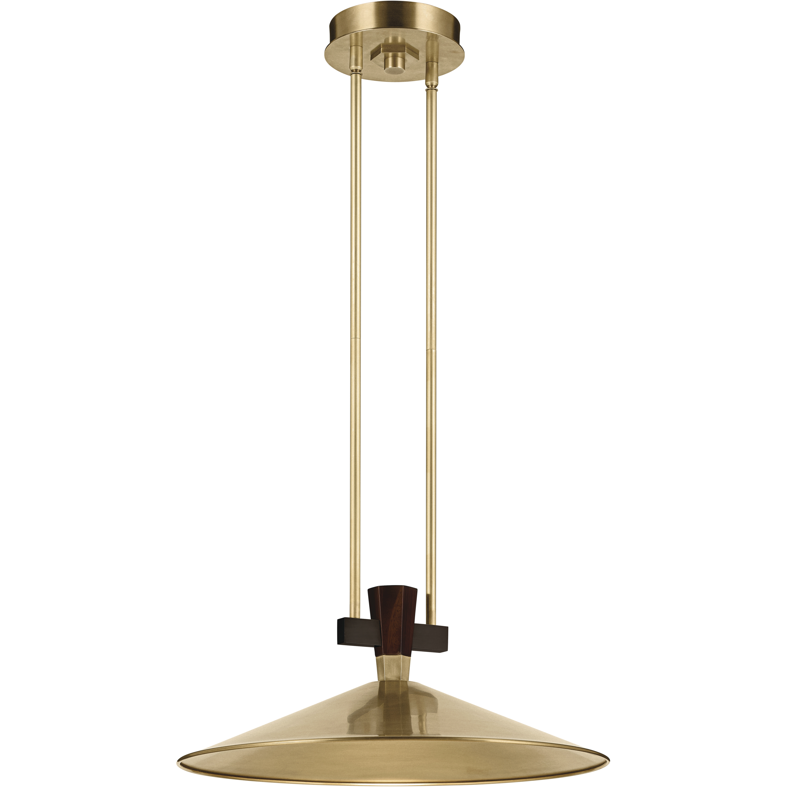 Tenon LED Lacquered Brass Pendant Ceiling Light