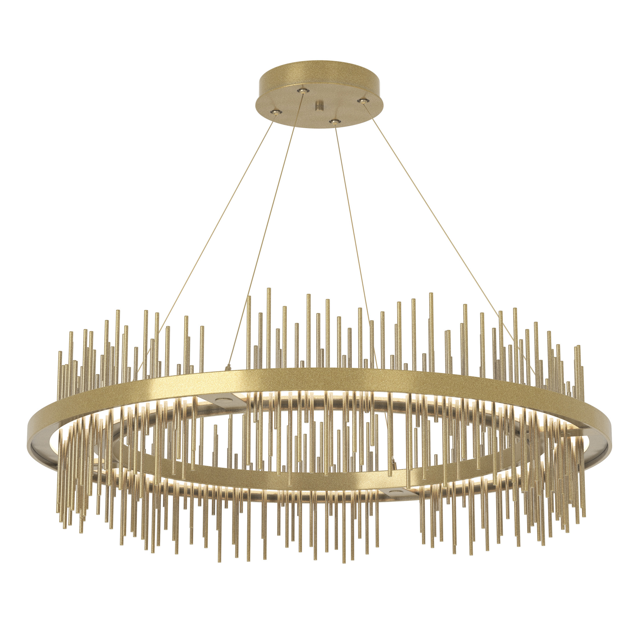 Gossamer LED 38 inch Modern Brass and Modern Brass Pendant Ceiling Light, Circular