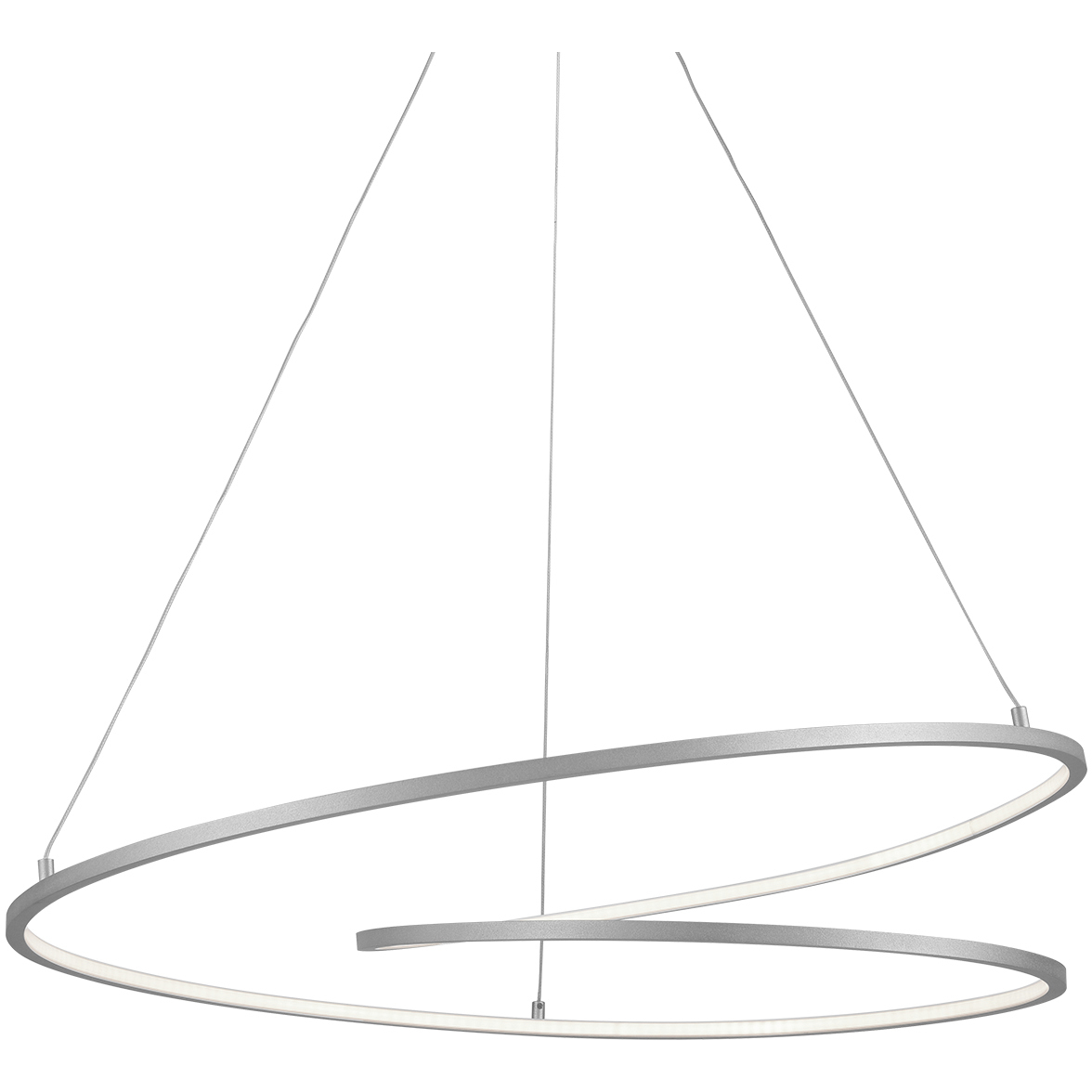 Twist LED 32 inch Antique Silver Pendant Ceiling Light