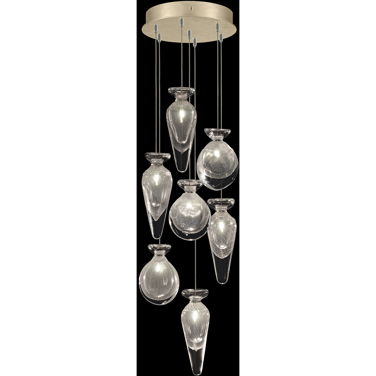 Essence 7 Light 13.5 inch Gold Pendant Ceiling Light