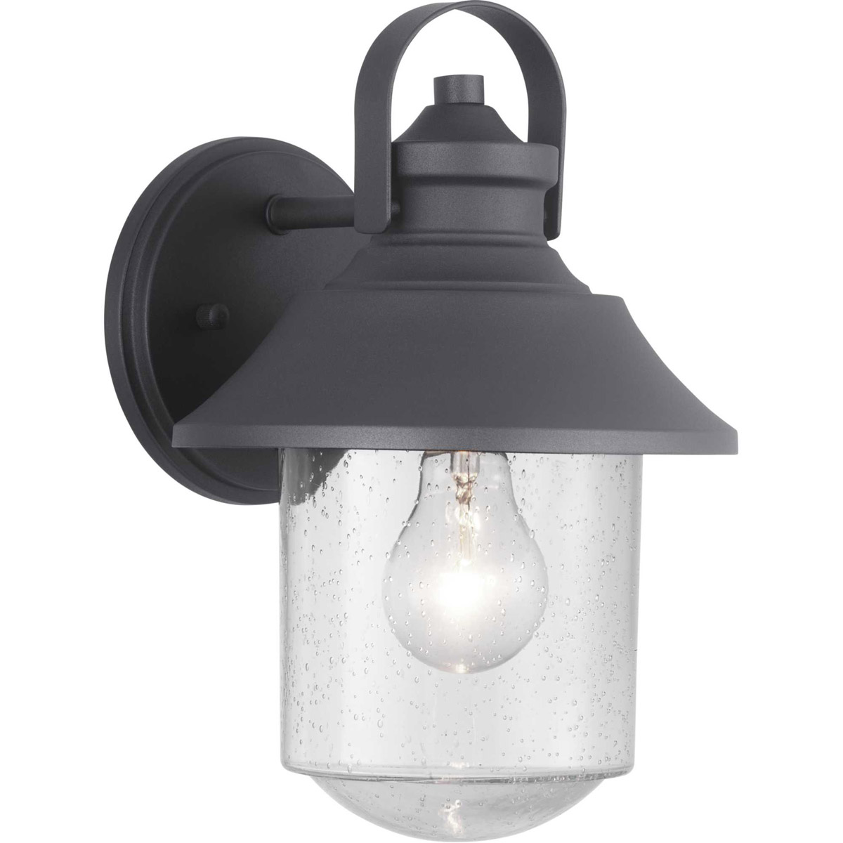 Weldon 1 Light 12 inch Textured Black Outdoor Wall Lantern, Medium