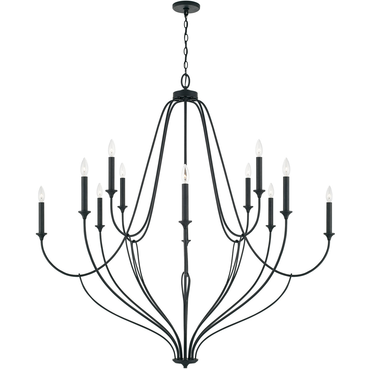 卸売 441601BI Lighting Capital Bentley Black inch 52 Light 12 ウェア