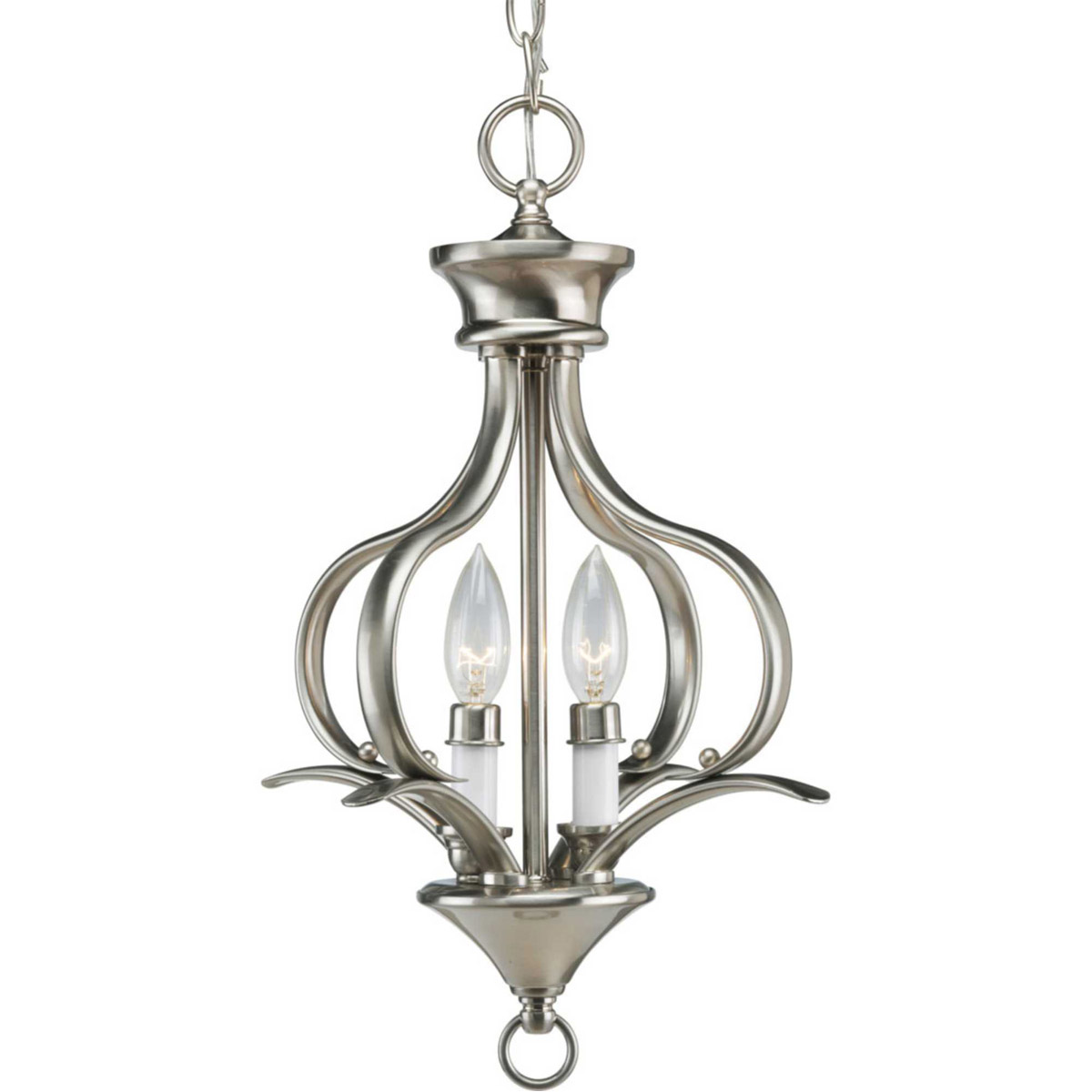 Nerissa 2 Light 12 inch Brushed Nickel Foyer Pendant Ceiling Light