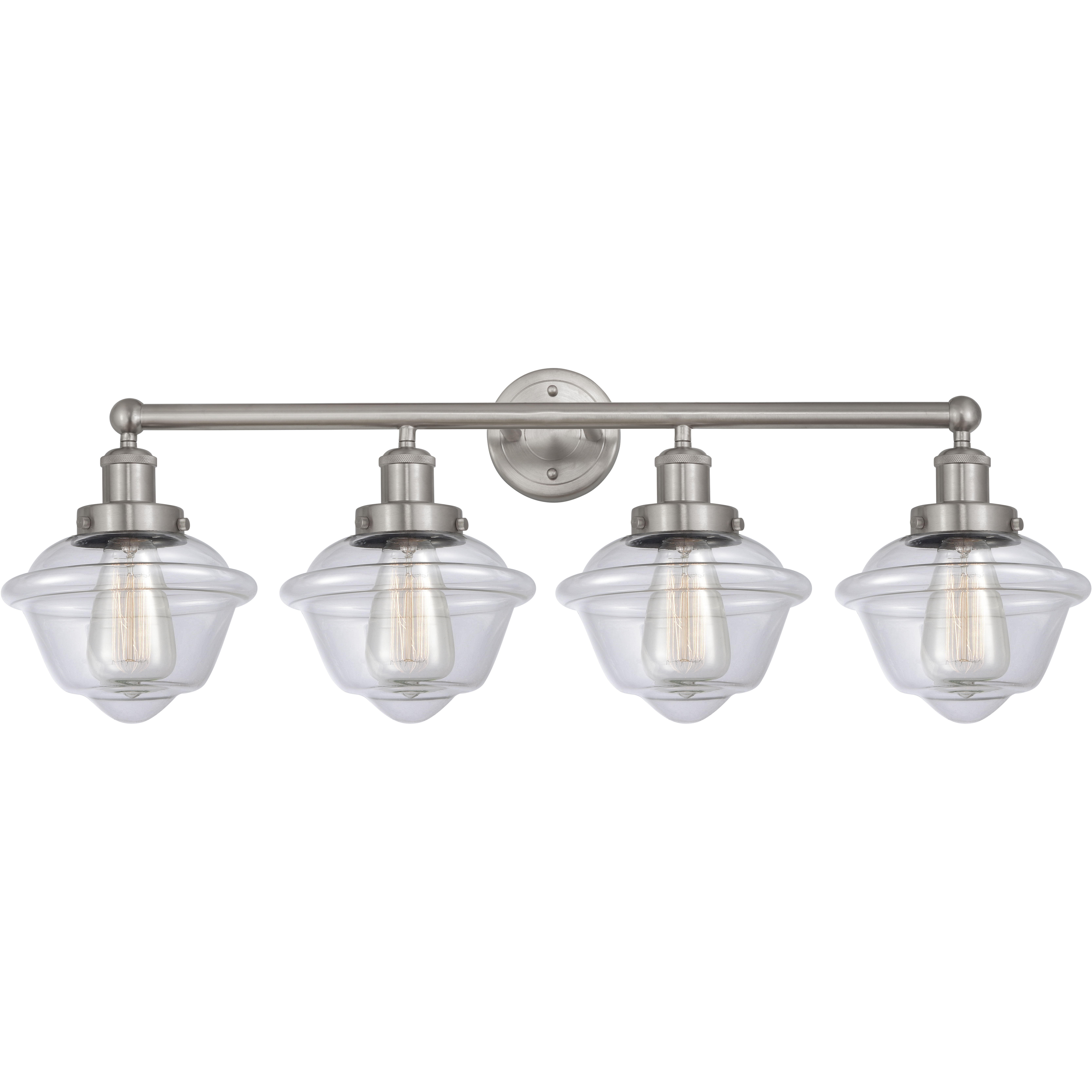 Oxford 4 Light 33.5 inch Brushed Satin Nickel Bath Vanity Light Wall Light