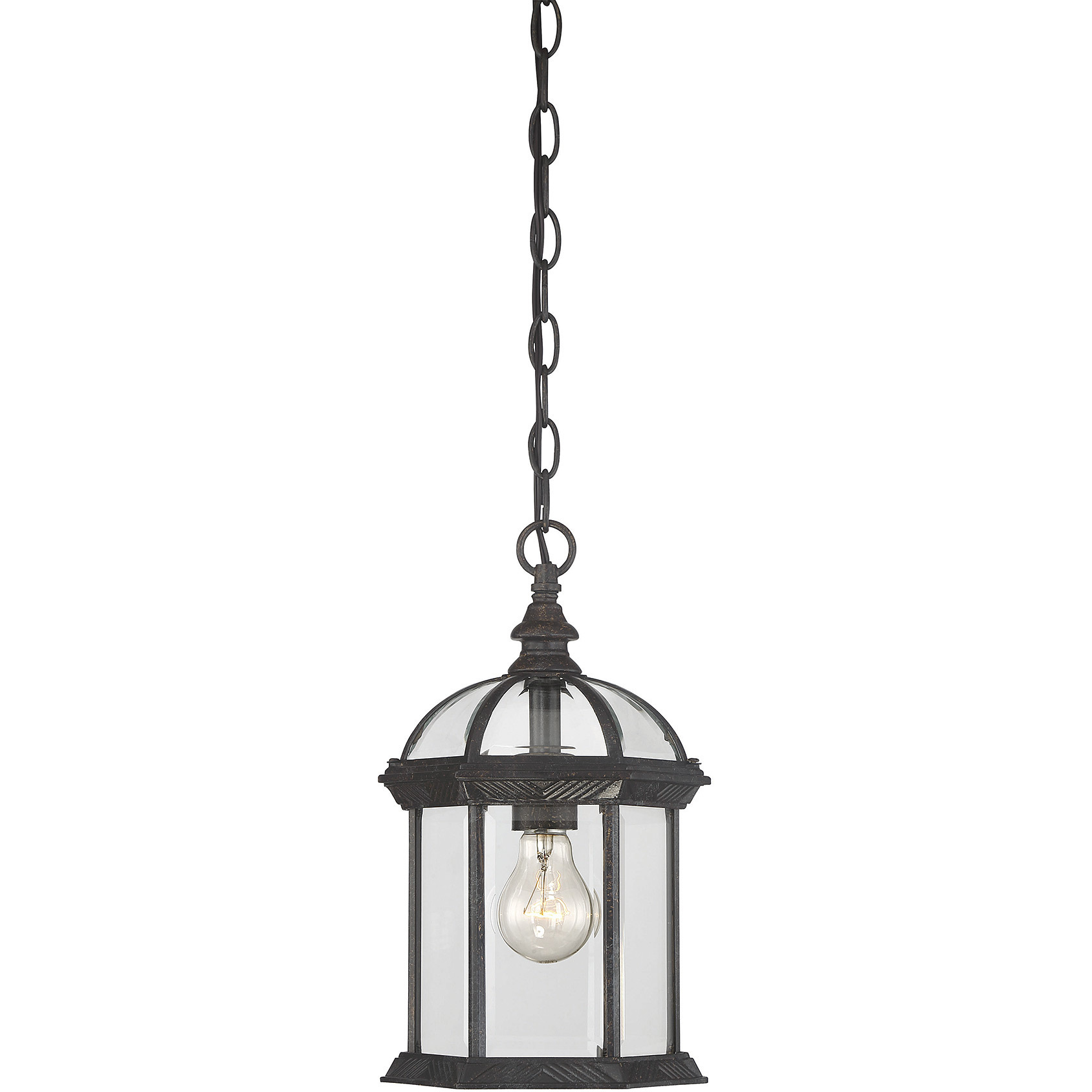 Kensington 3 Light 8.25 inch Rustic Bronze Outdoor Hanging Lantern