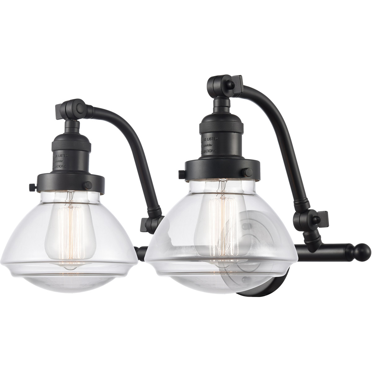 Franklin Restoration Olean LED 19 inch Oil Rubbed Bronze Bath Vanity Light Wall Light in Clear Glass, Franklin Restoration