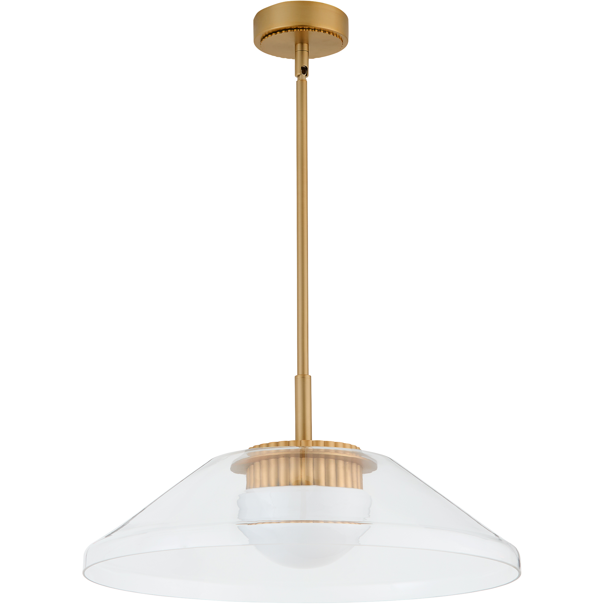 Eros 22 inch Brushed Brass Pendant Ceiling Light