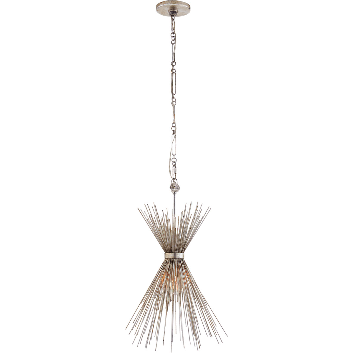 Kelly Wearstler Strada 1 Light 9.25 inch Burnished Silver Leaf Chandelier Ceiling Light, Small