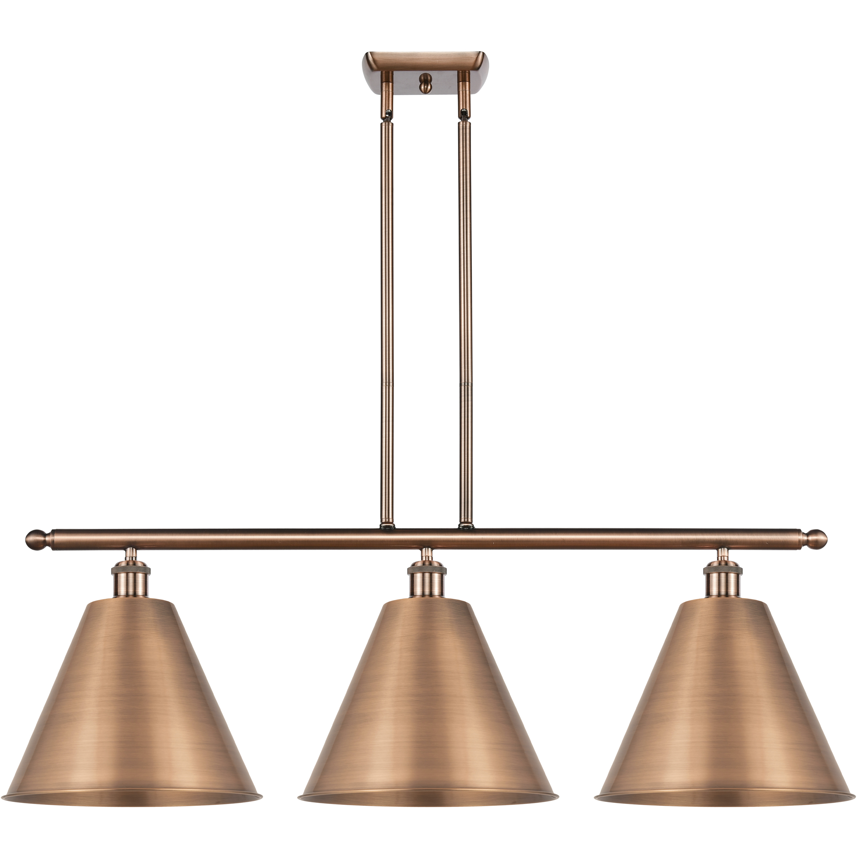 Ballston Cone LED 38.5 inch Antique Copper Island Light Ceiling Light