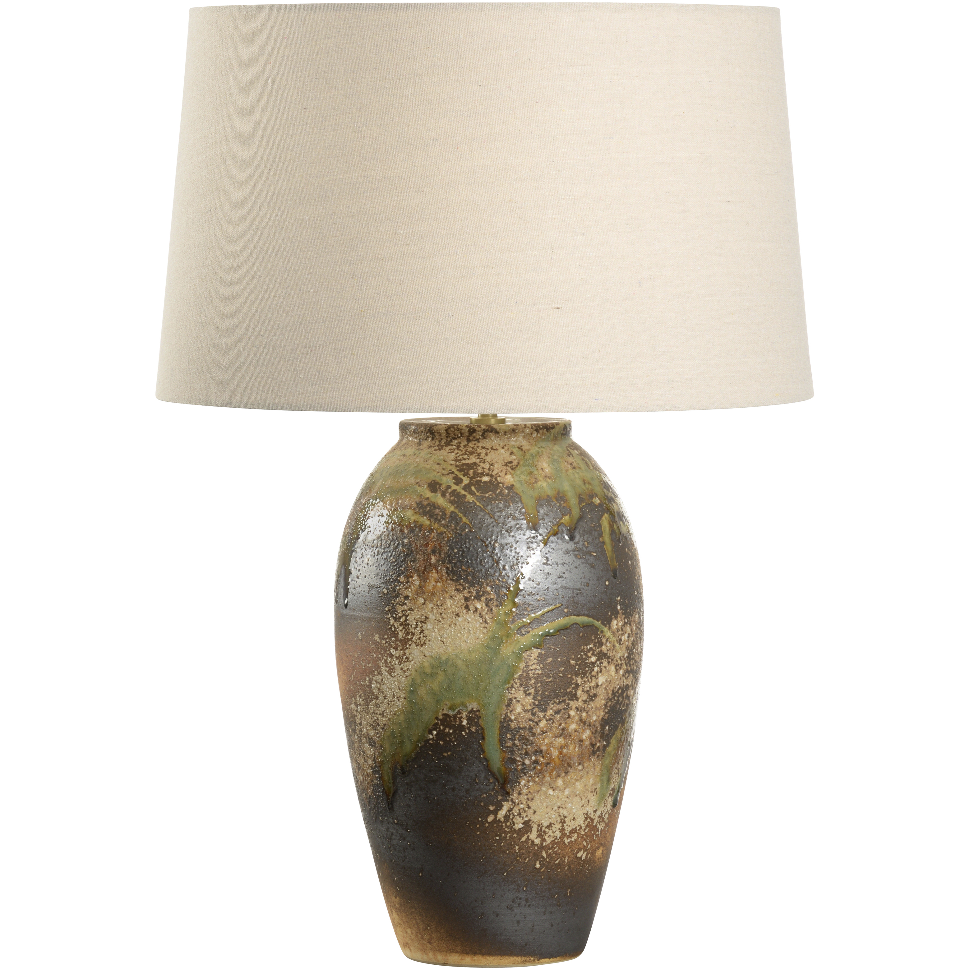 Chaiaki 21 inch 100.00 watt Brown and Green Table Lamp Portable Light