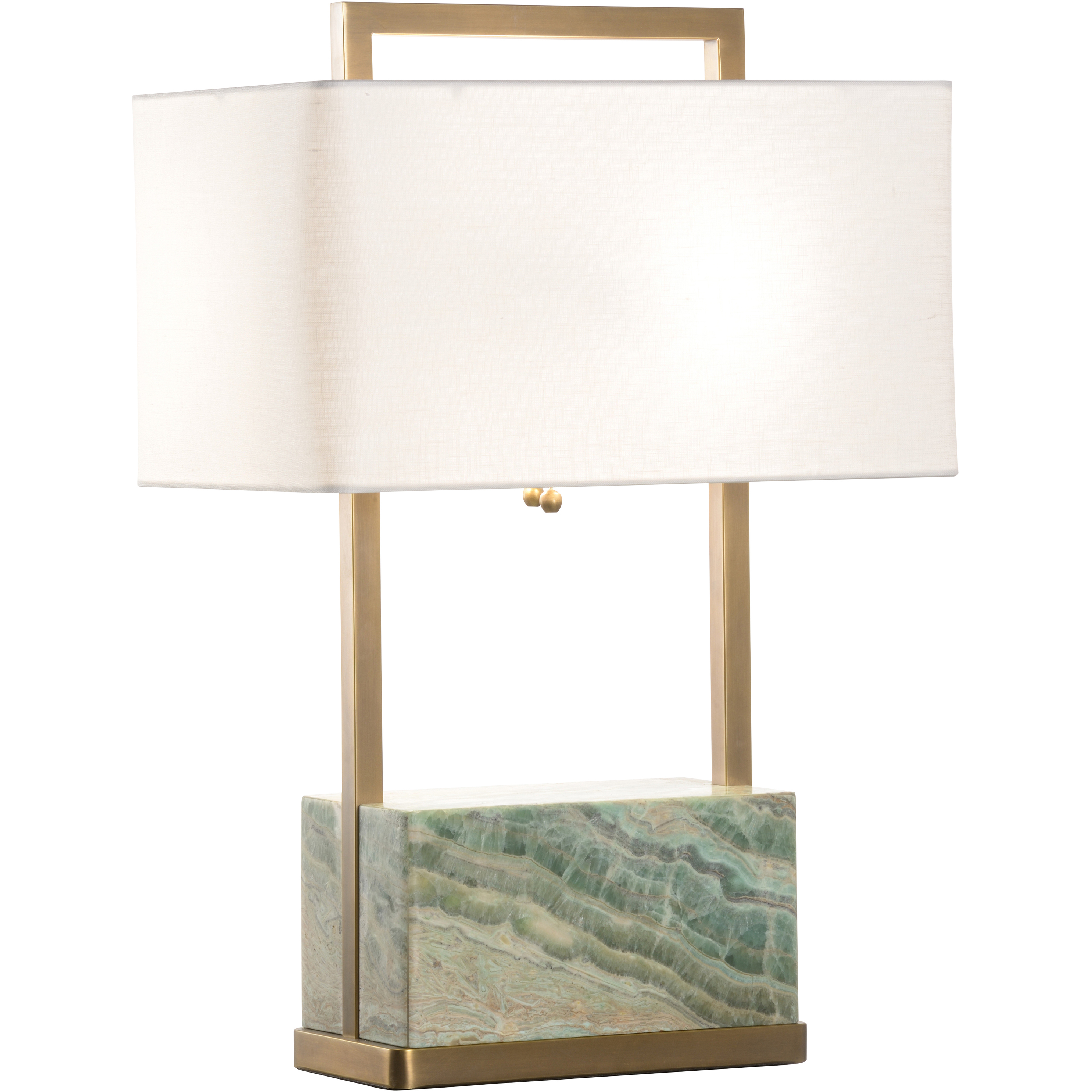 Paris 19 inch 60 watt Green and Gold Table Lamp Portable Light