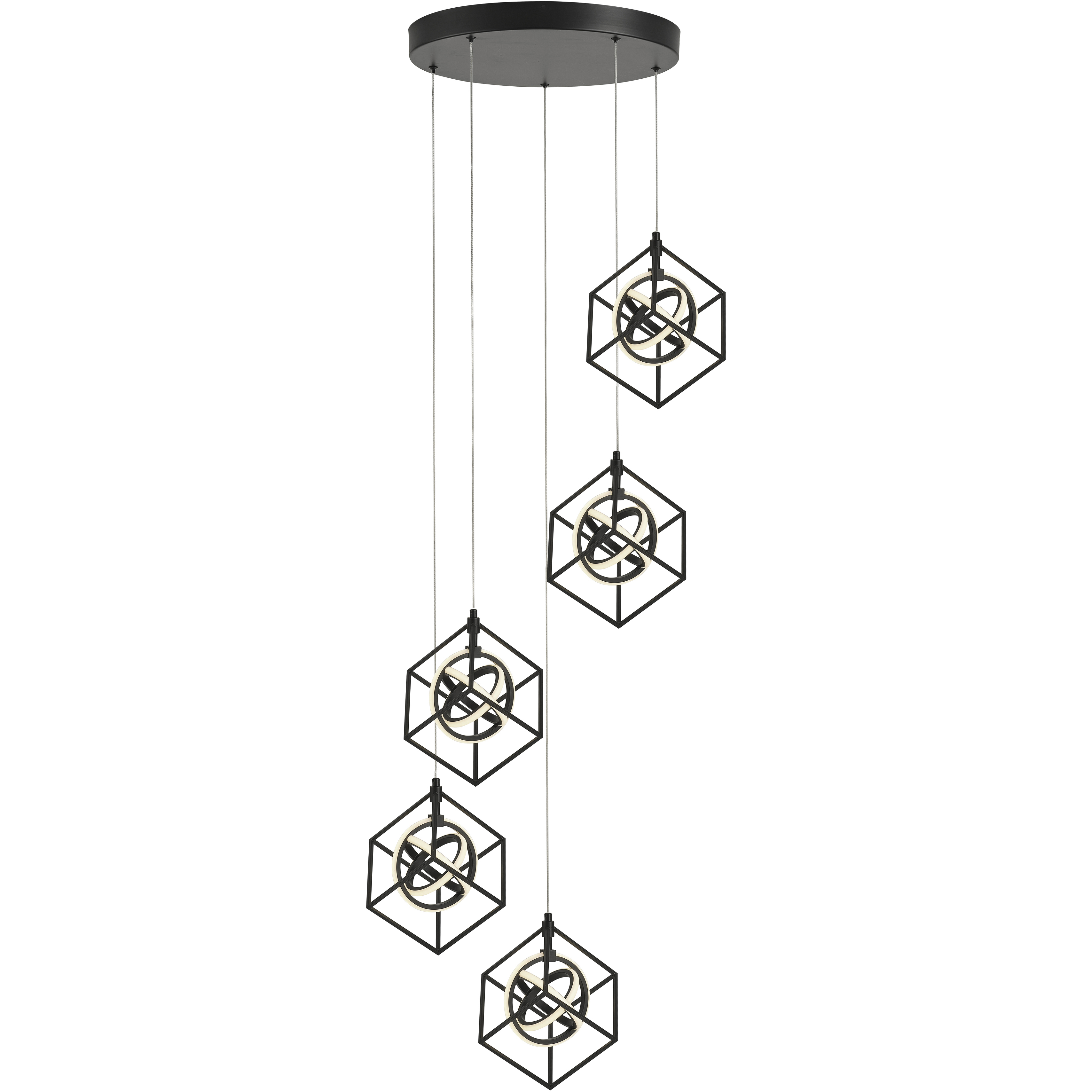 Tulip LED 24 inch Matte Black Pendant Ceiling Light