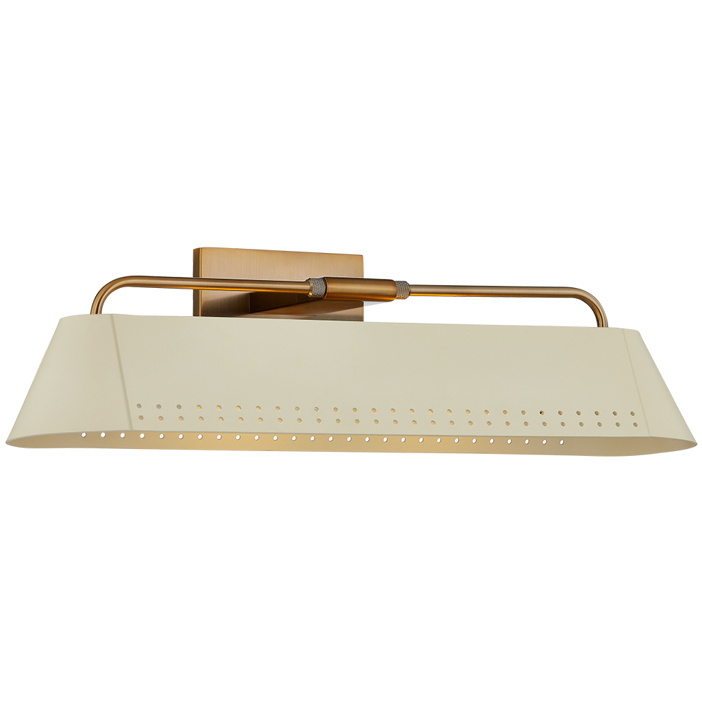 Rowan 30 watt 18.5 inch Patina Brass and Soft Sand Picture Light Wall Light