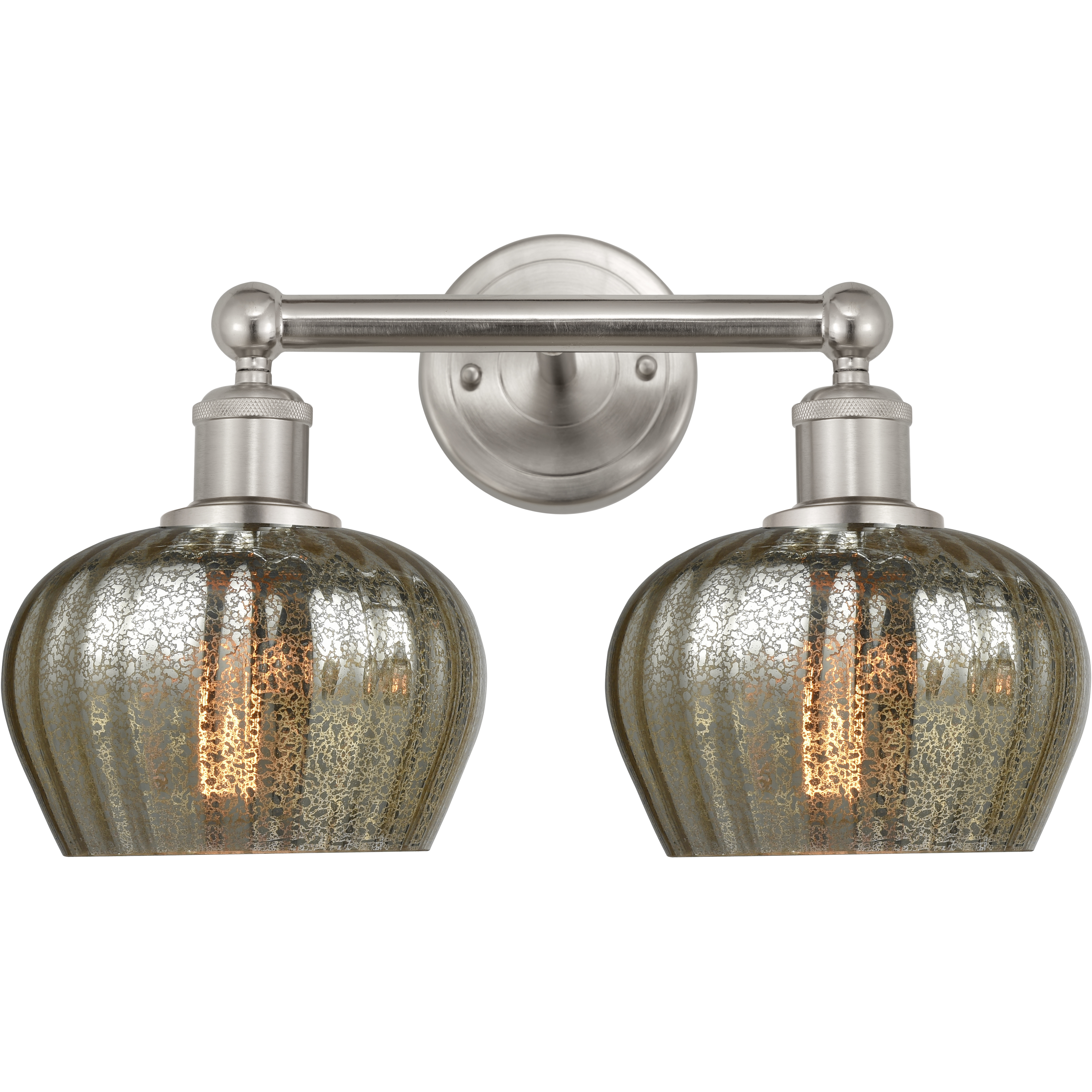 Edison Fenton 2 Light 16 inch Brushed Satin Nickel Bath Vanity Light Wall Light in Mercury Glass