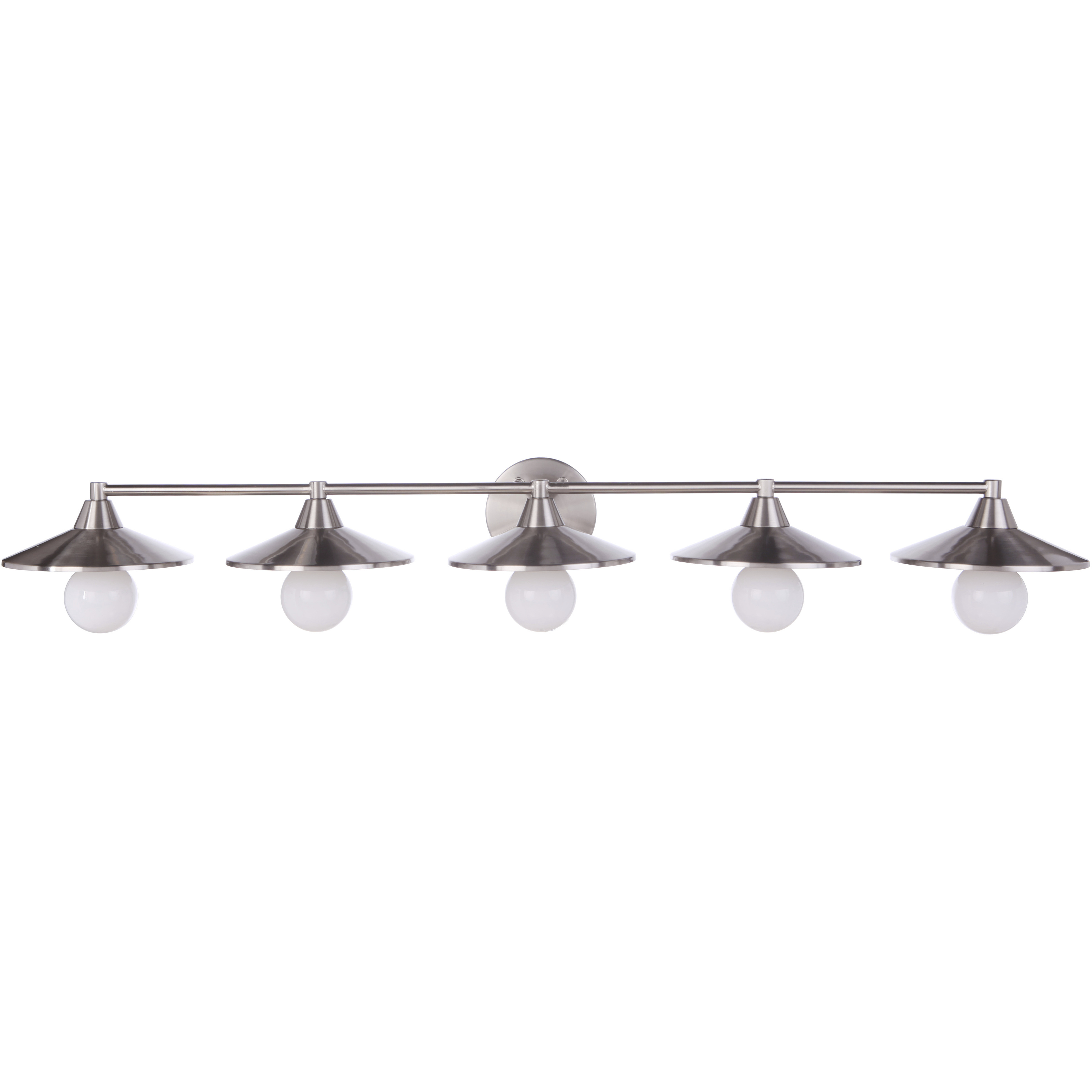 Isaac 5 Light 46 inch Brushed Polished Nickel Vanity Light Wall Light