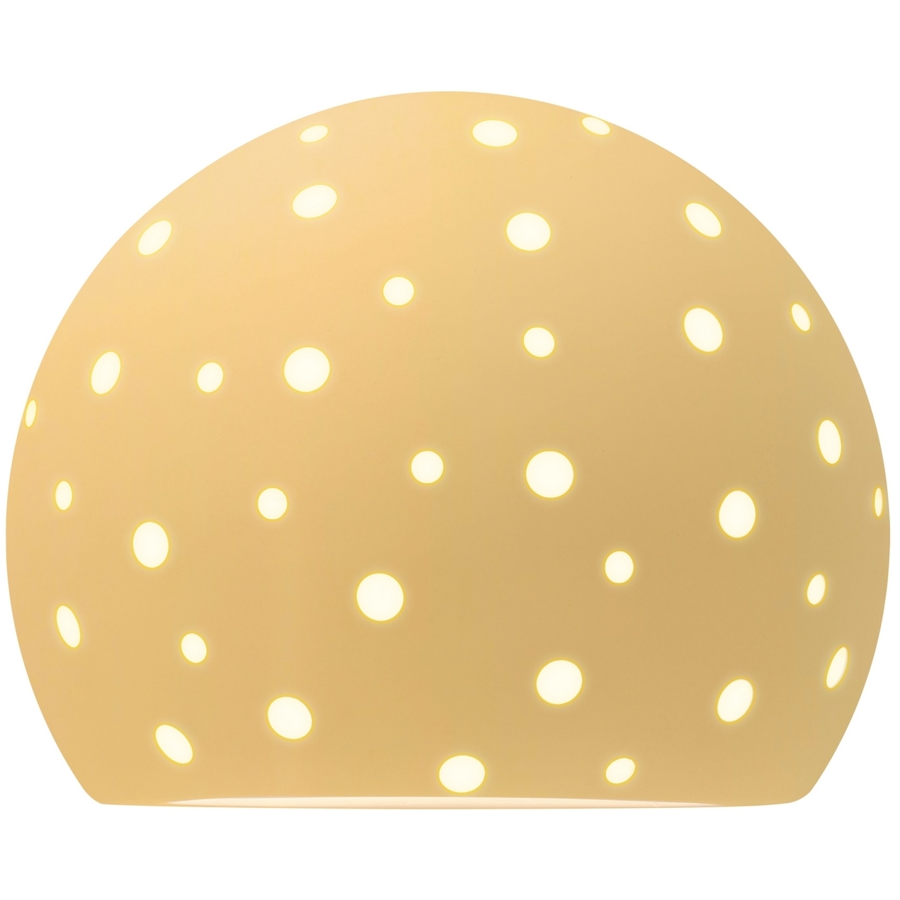 Perforated Globe Wall Sconce Wall Light in Muted Yellow, Form+Finish+Function