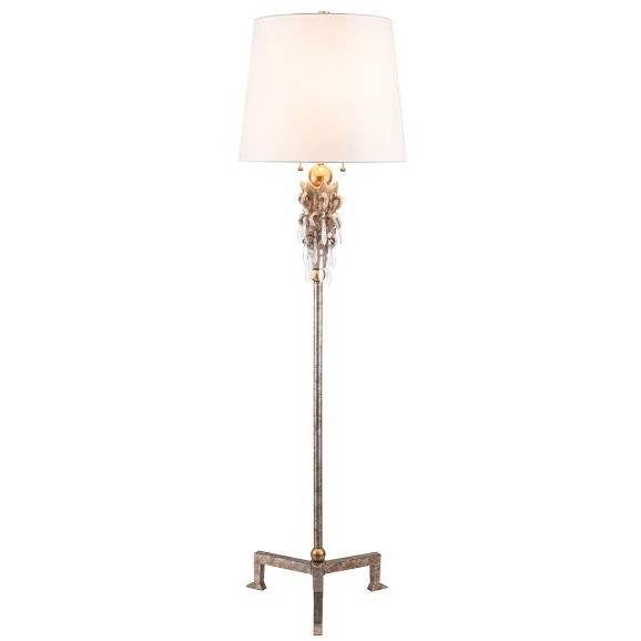 Madison 68 inch 60 watt Silver Floor Lamp Portable Light
