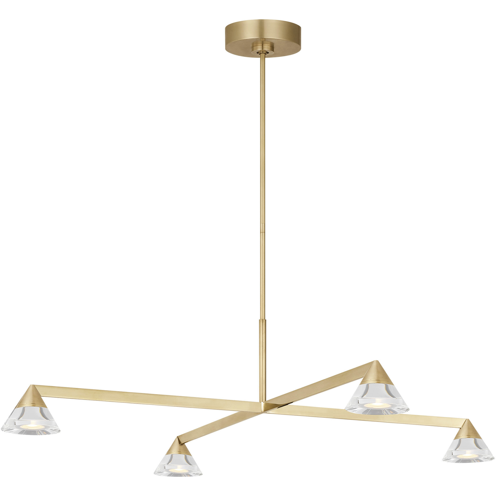 Sean Lavin Midrand LED 37.4 inch Hand-Rubbed Antique Brass Chandelier Ceiling Light