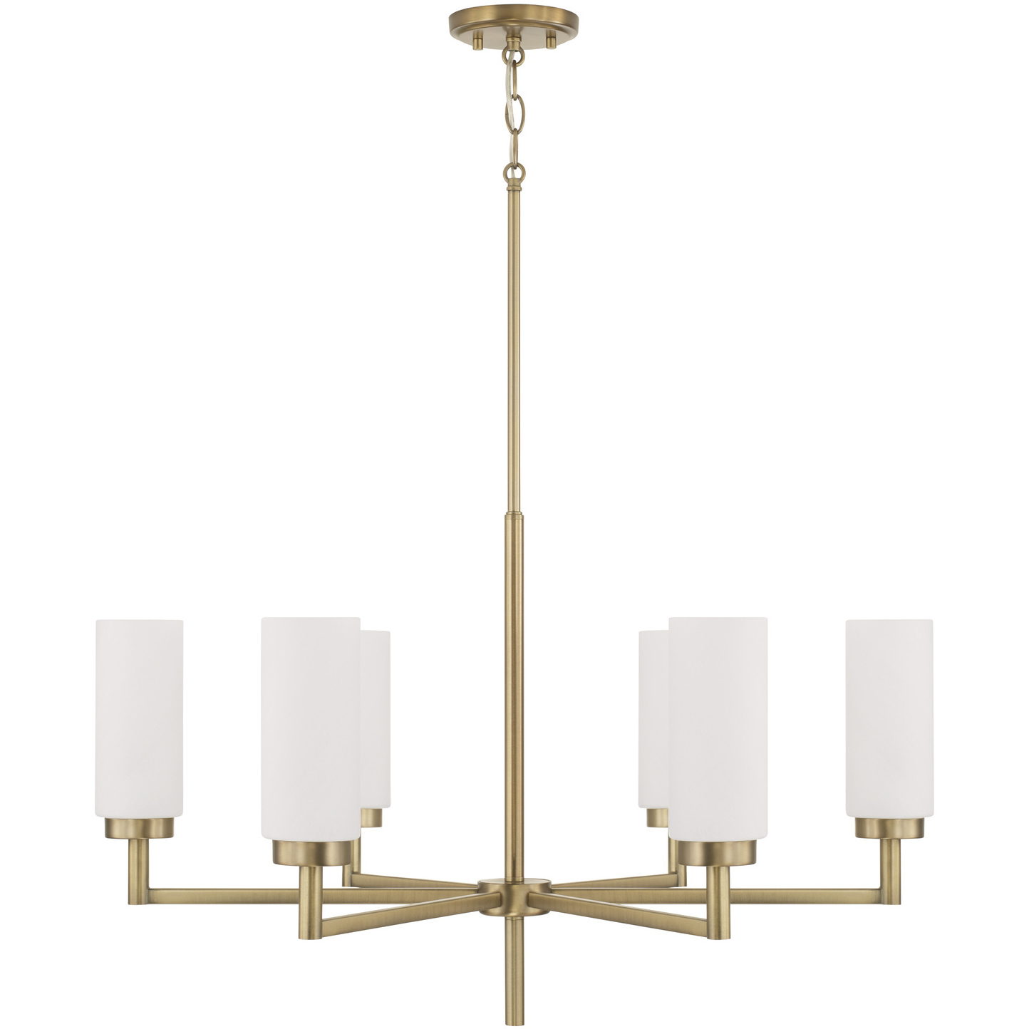Alyssa 6 Light 31 inch Aged Brass Chandelier Ceiling Light