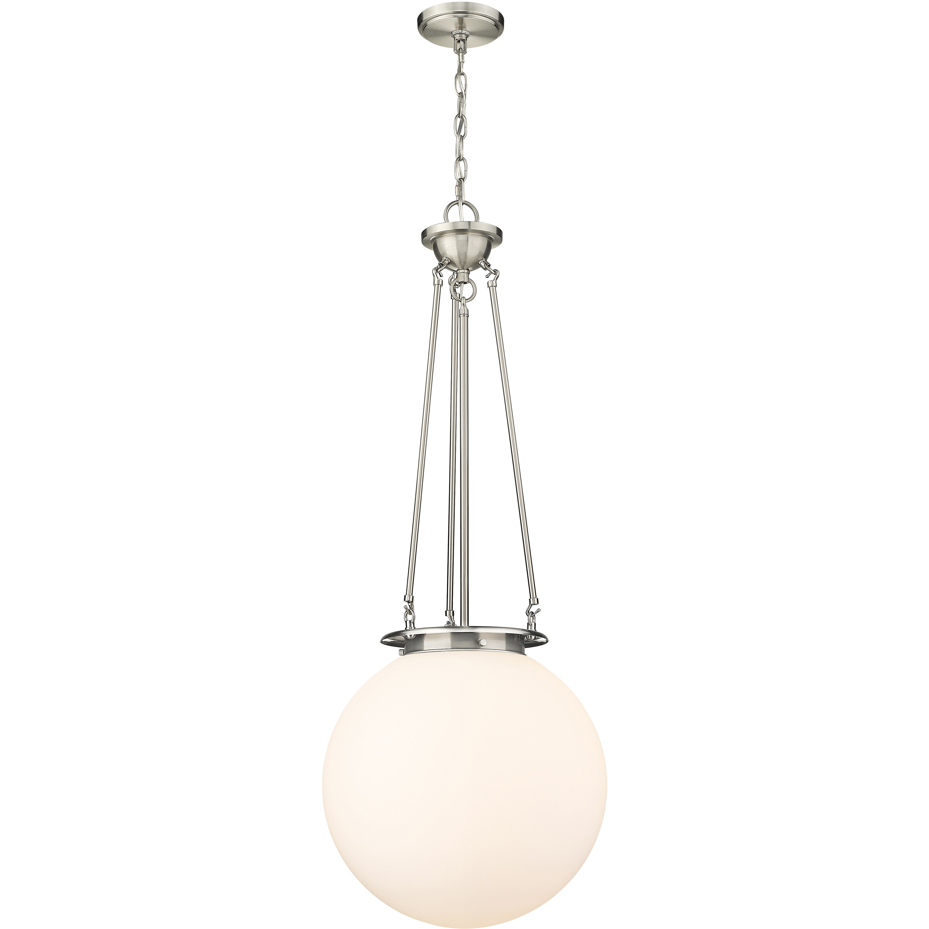 Beacon 1 Light 15.75 inch Satin Nickel Pendant Ceiling Light