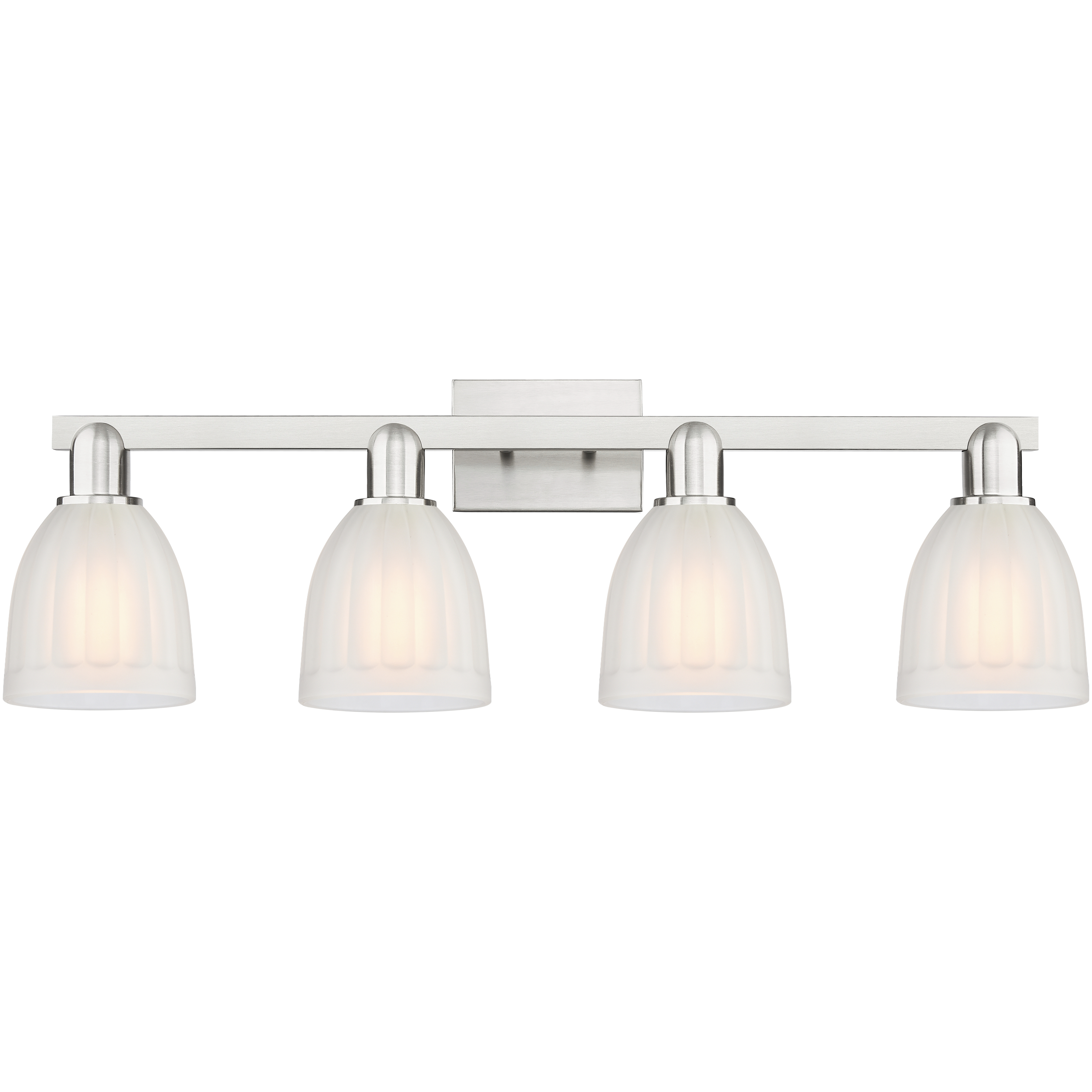 Arcadia Brookfield 4 Light 33 inch Brushed Satin Nickel Bath Vanity Light Wall Light