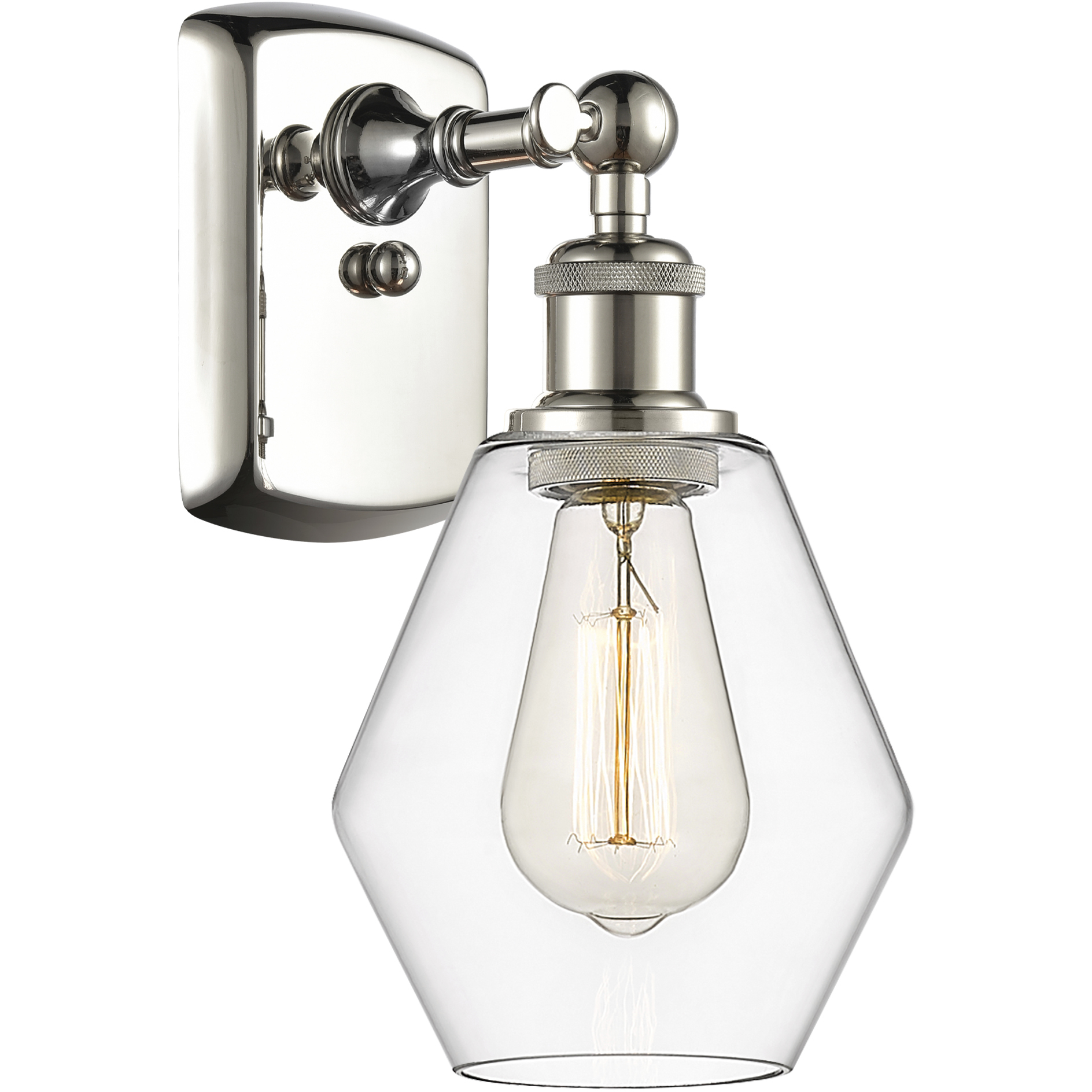 Ballston Cindyrella 1 Light 6 inch Polished Nickel Sconce Wall Light in Incandescent, Clear Glass